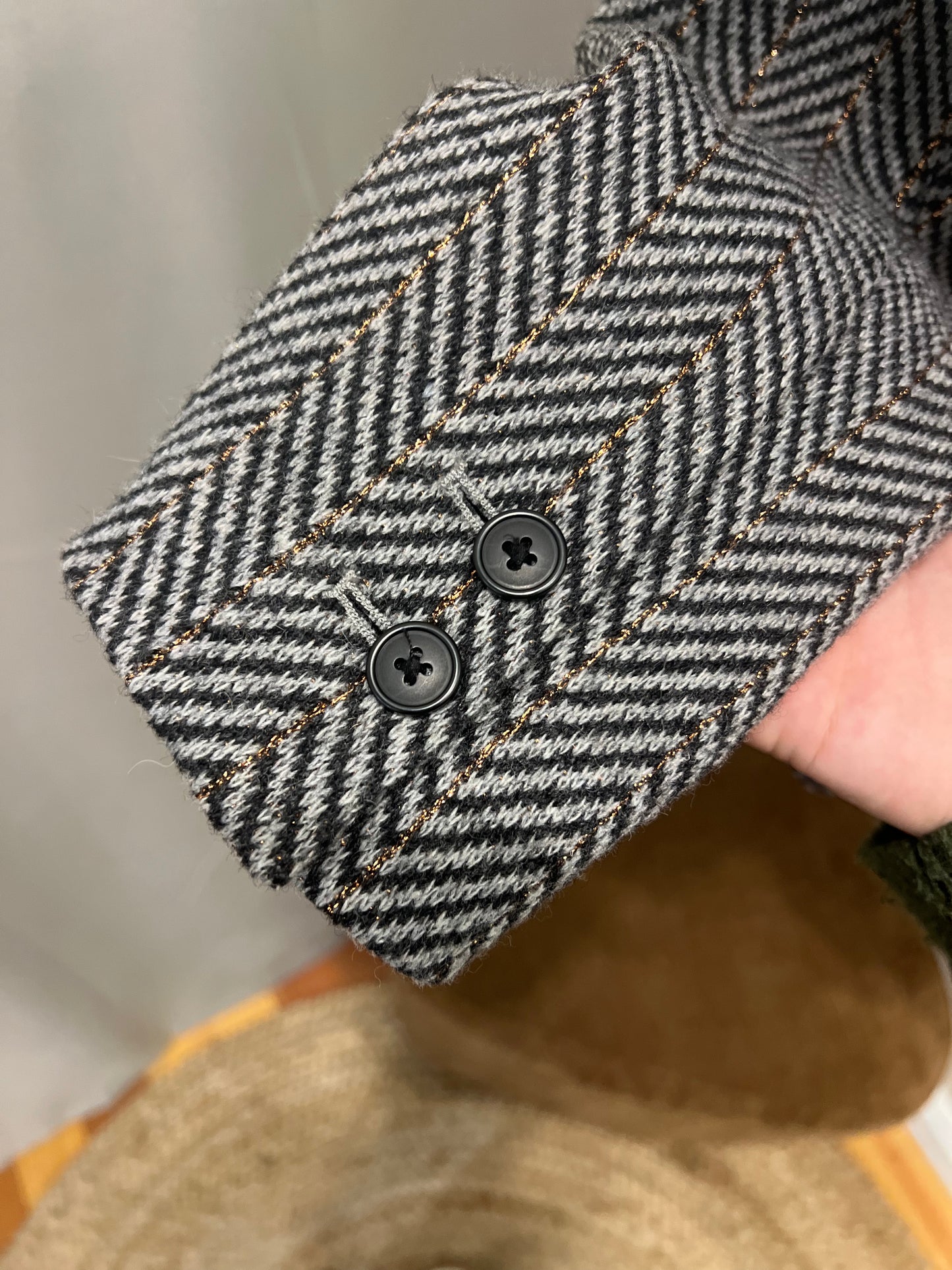 L’AGENCE Herringbone Patterned Blazer