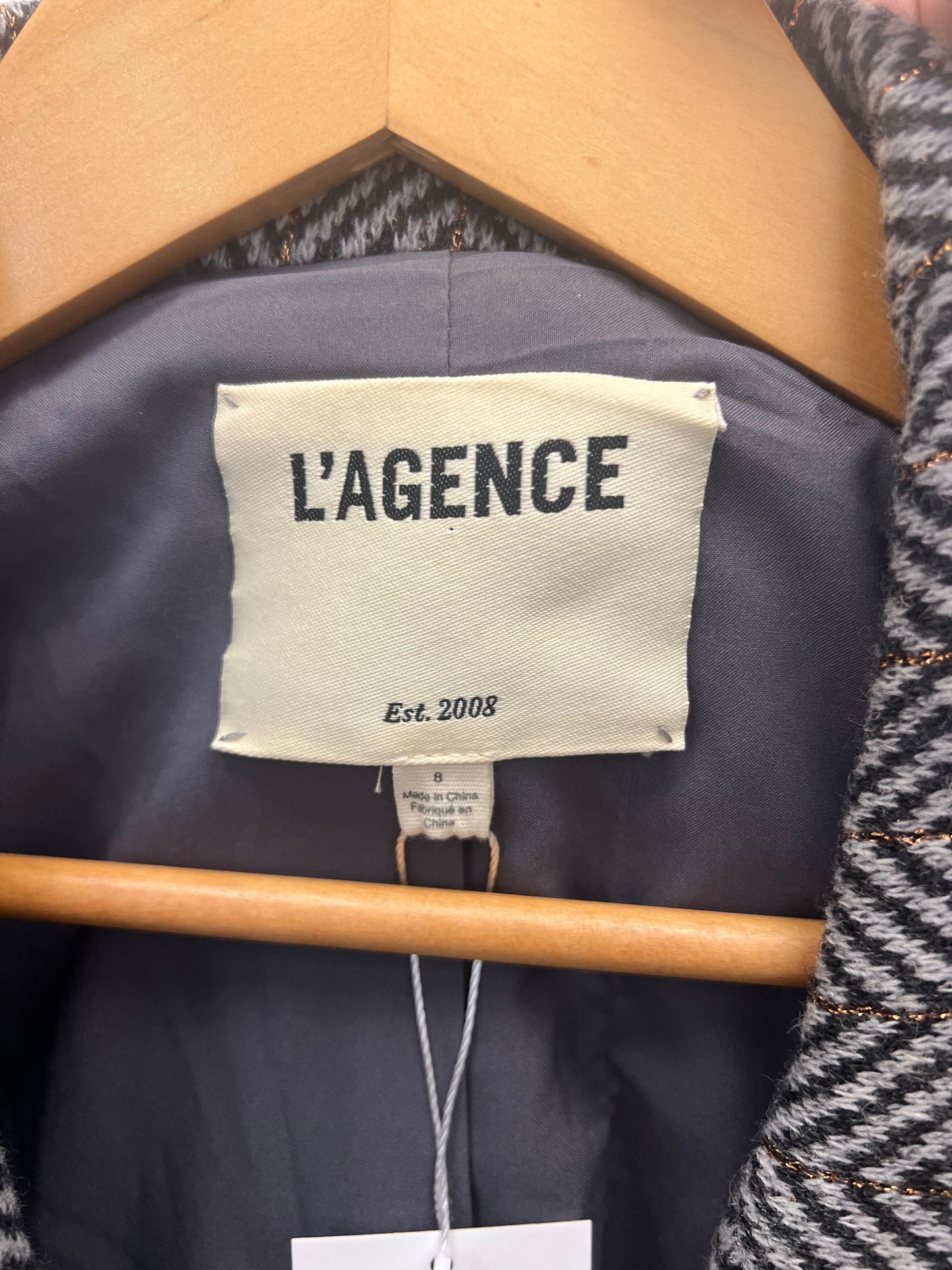 L’AGENCE Herringbone Patterned Blazer