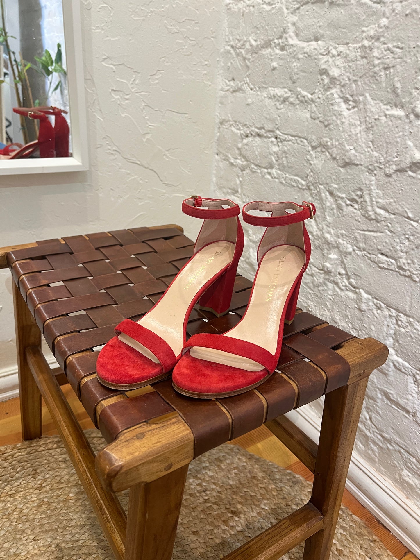 Stuart Weitzman NearlyNude block-heel sandals
