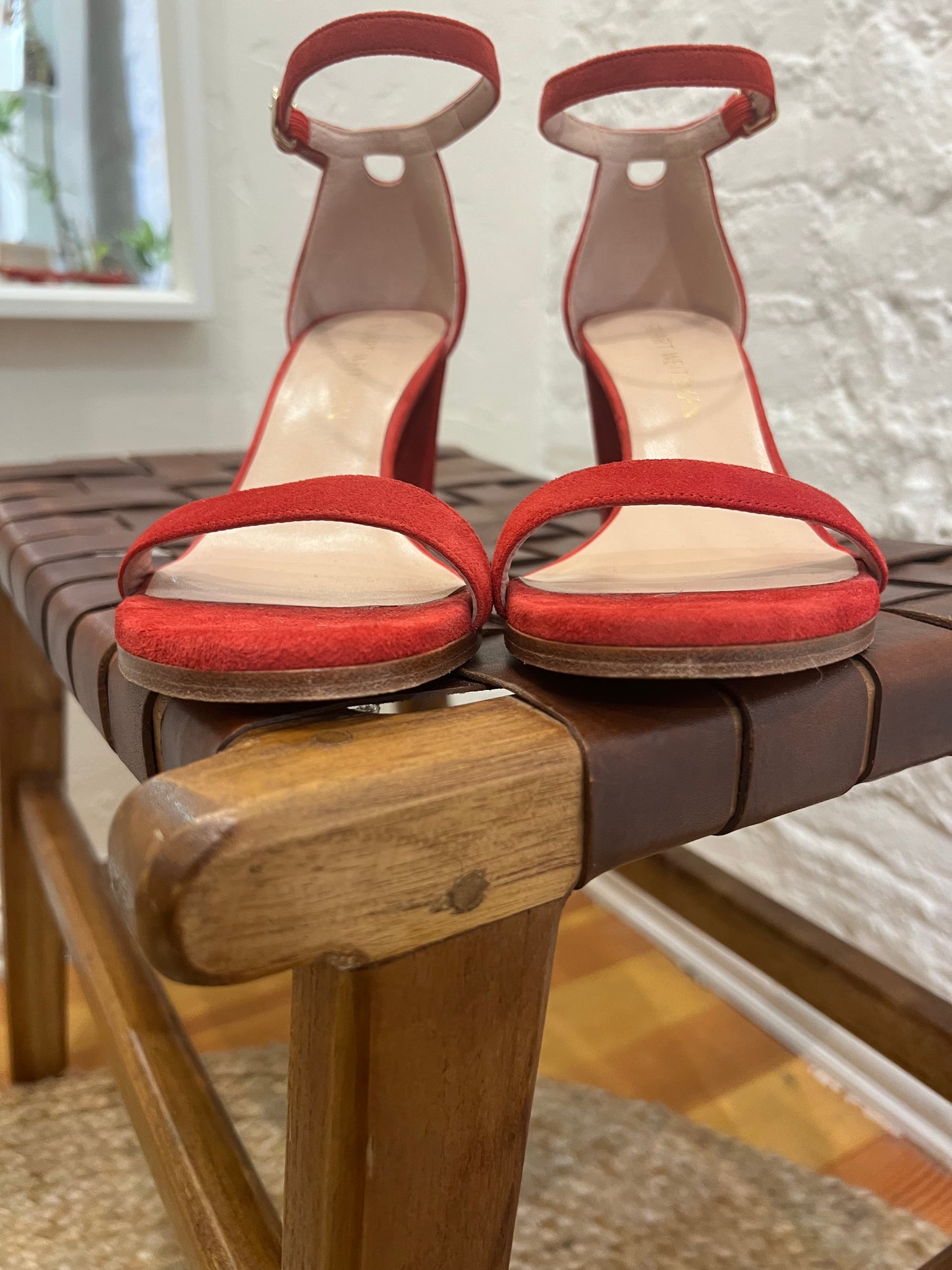 Stuart Weitzman NearlyNude block-heel sandals