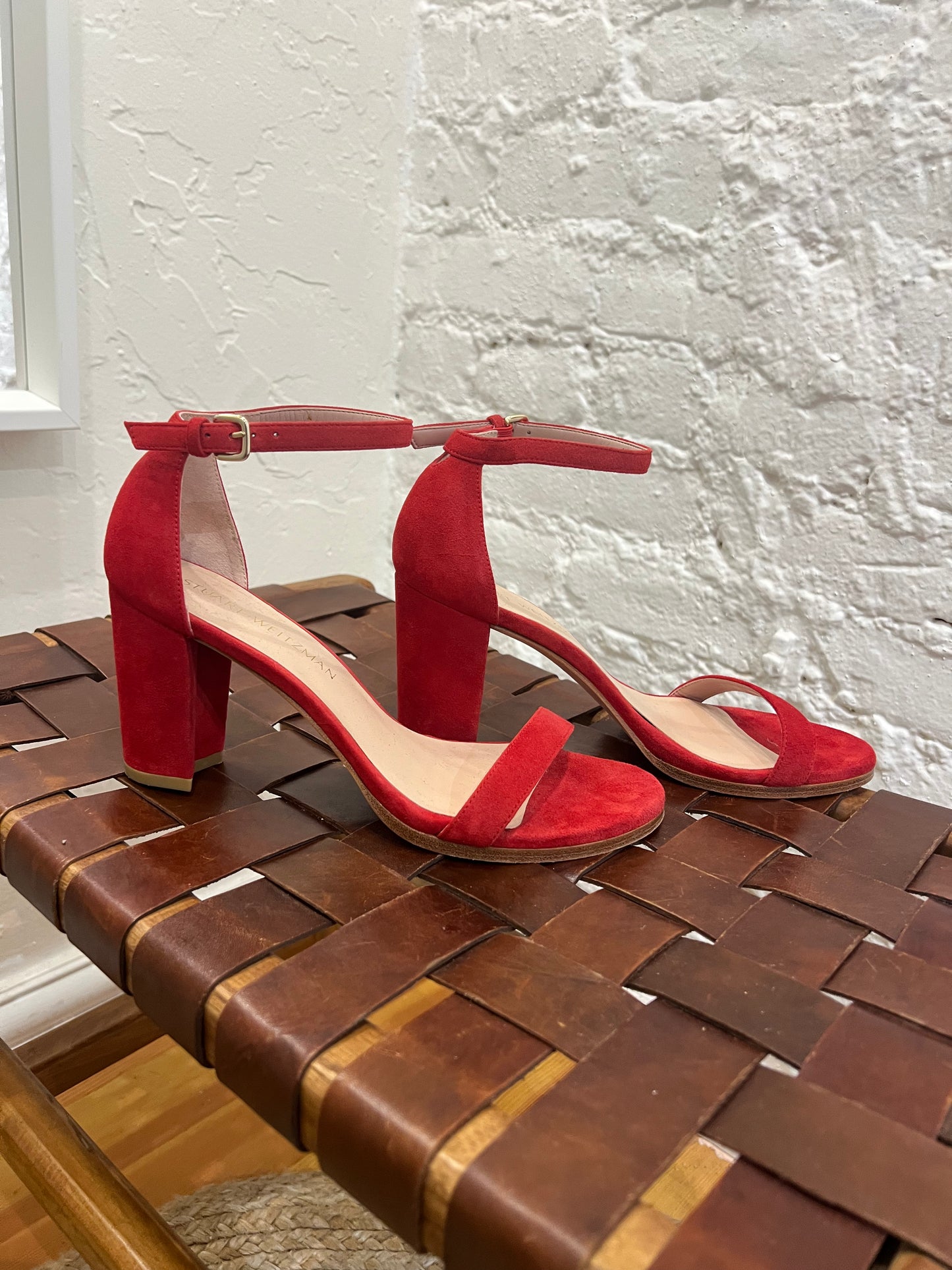 Stuart Weitzman NearlyNude block-heel sandals