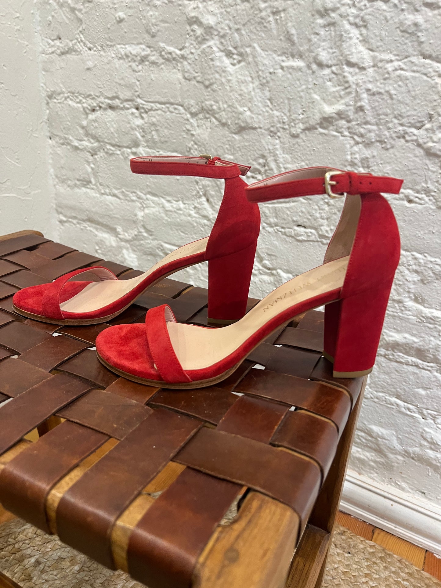 Stuart Weitzman NearlyNude block-heel sandals