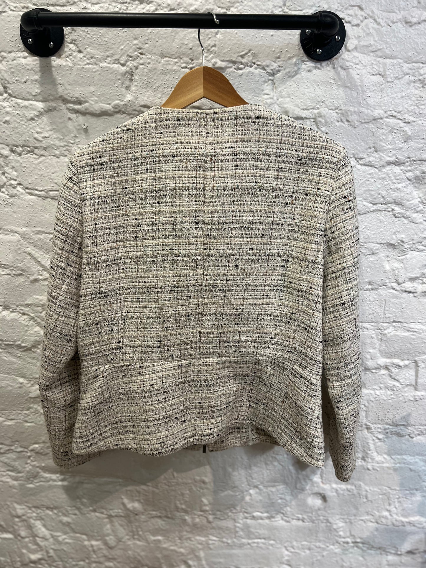 Lafayette 148 New York Tweed Zip-Up Jacket