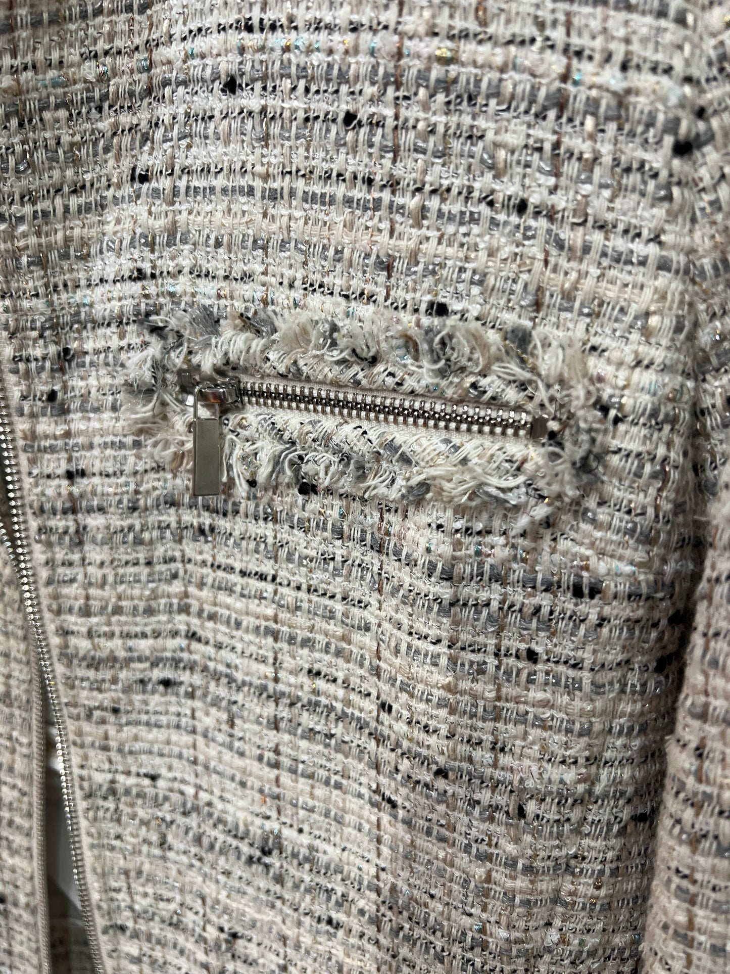 Lafayette 148 New York Tweed Zip-Up Jacket