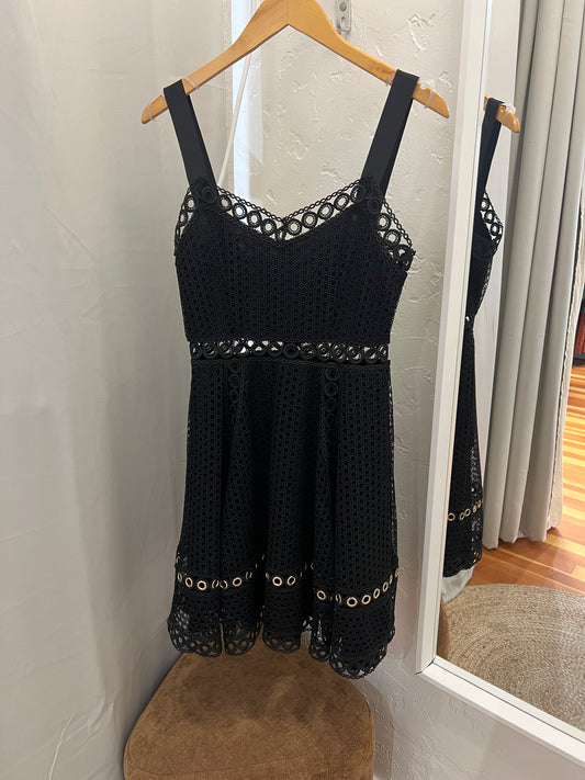 Maje Ravi black fit-and-flare dress