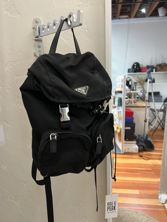Prada Drawstring Nylon Backpack