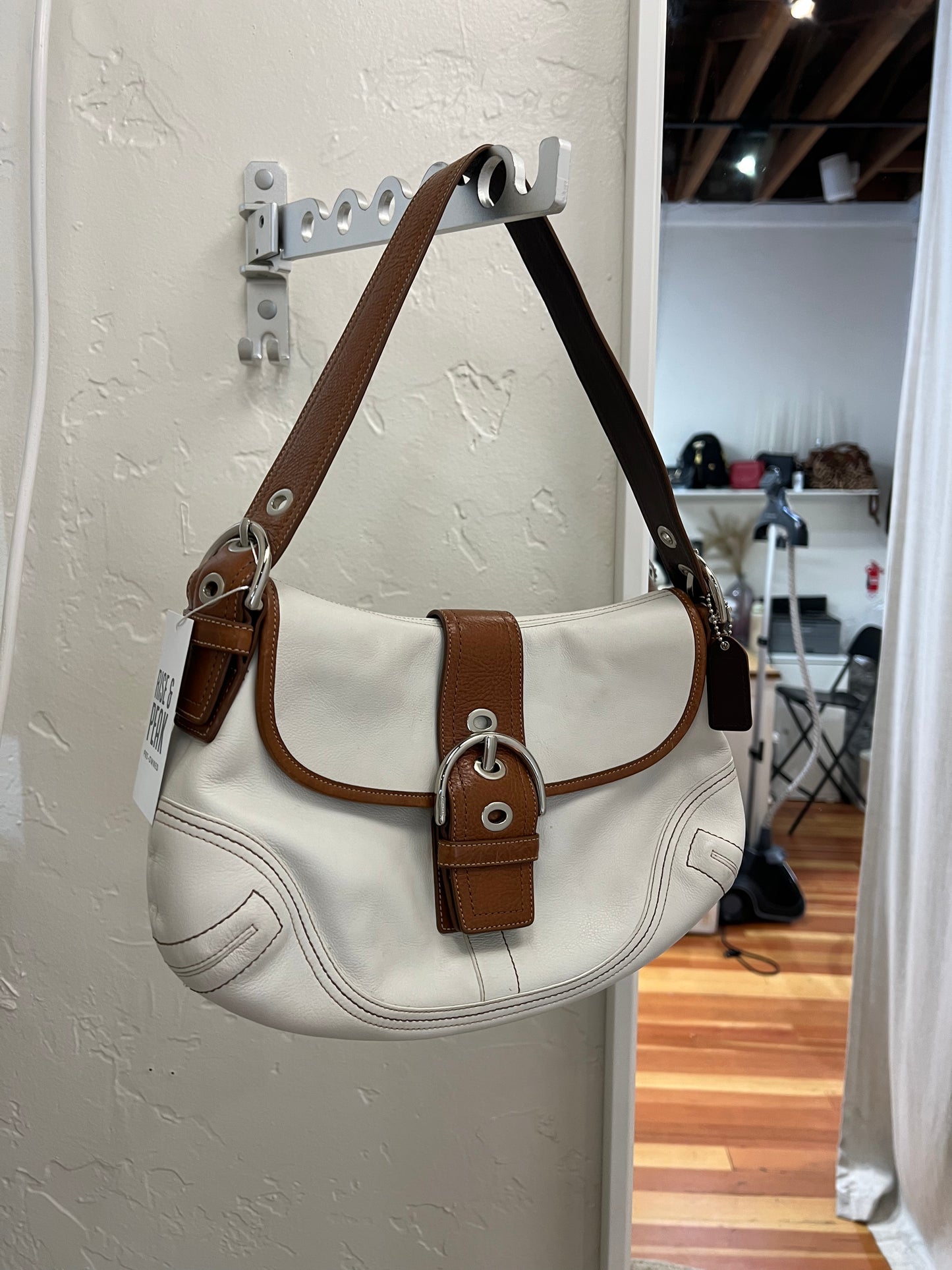 Coach Vintage White/Brown SOHO Shoulder Bag