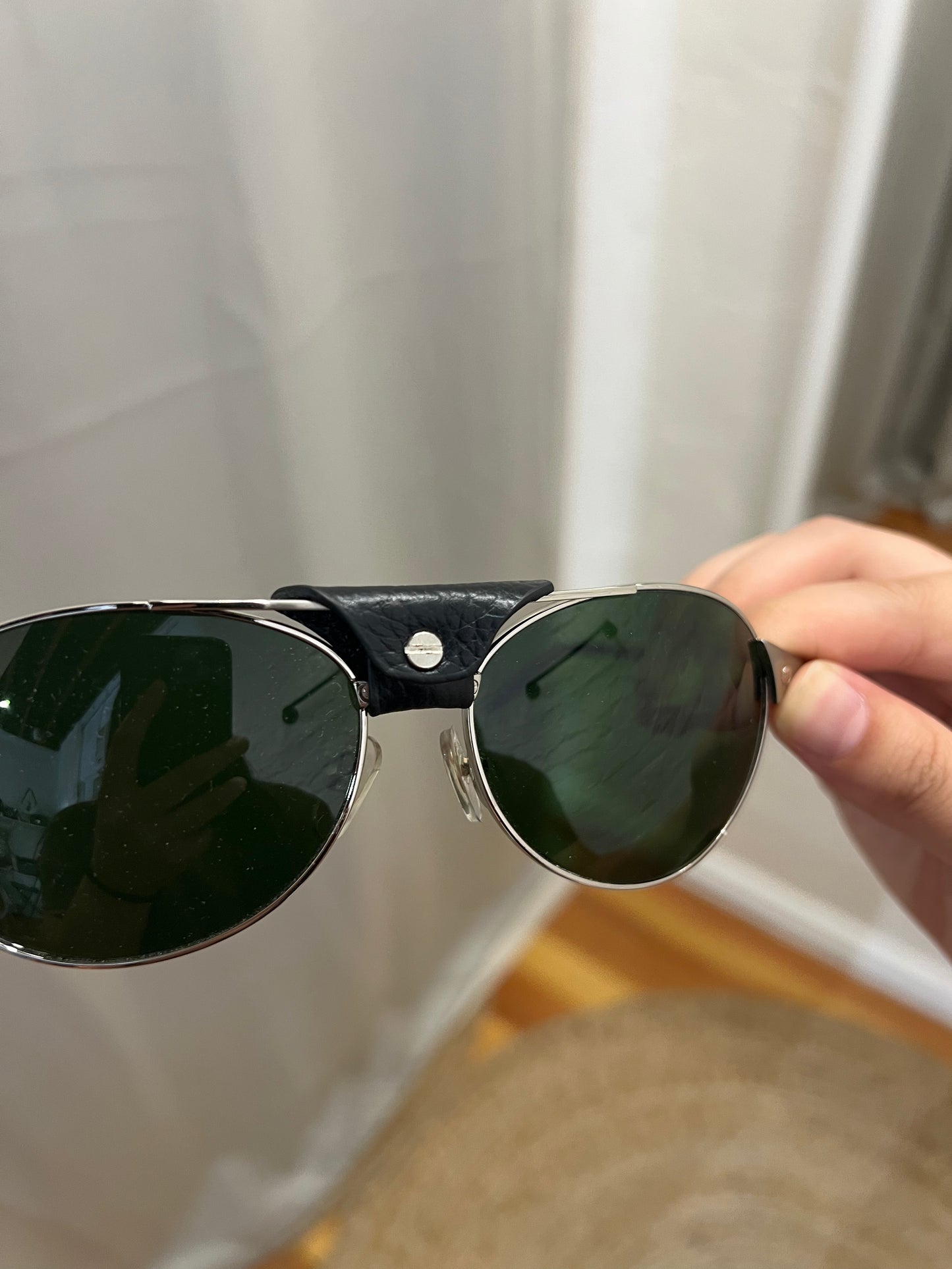 Cartier Metal Santos Dumont Aviator Sunglasses