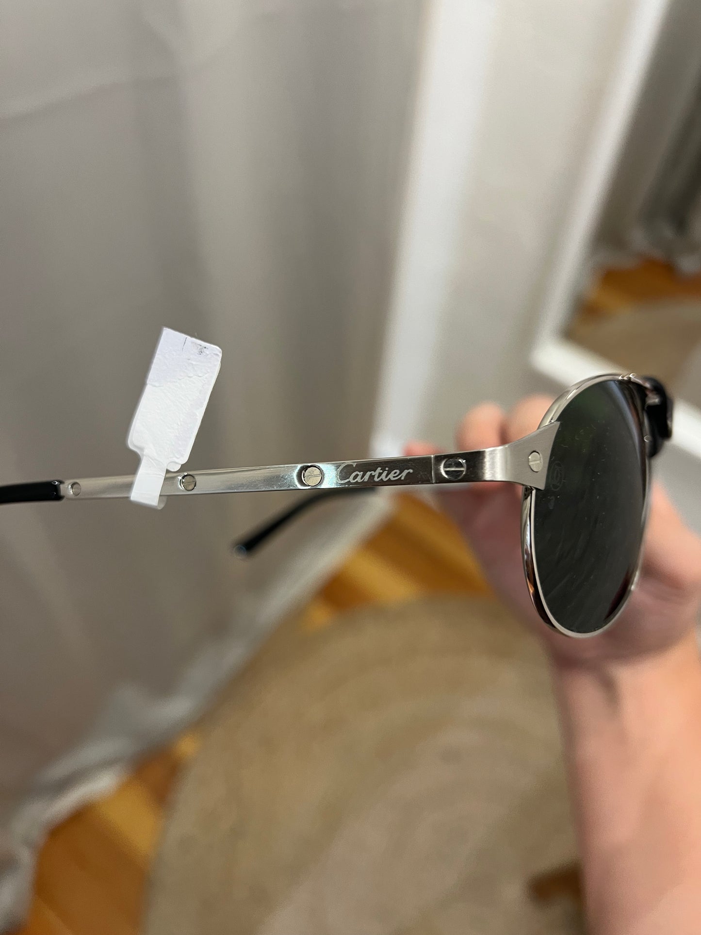Cartier Metal Santos Dumont Aviator Sunglasses