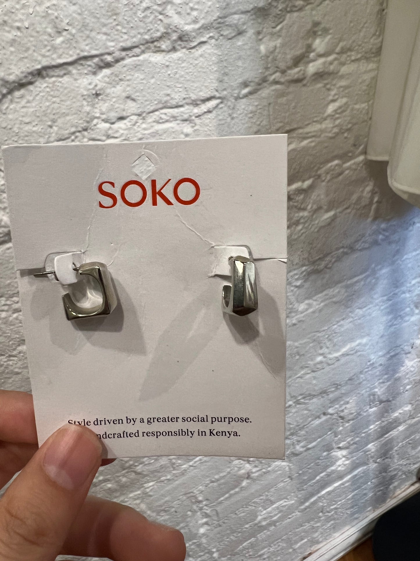 SOKO Silver Sura Hoop Earrings