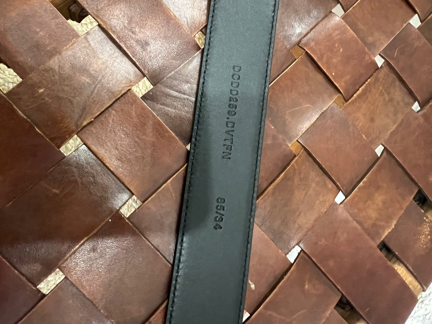 Versace Medusa Embellished Leather Belt