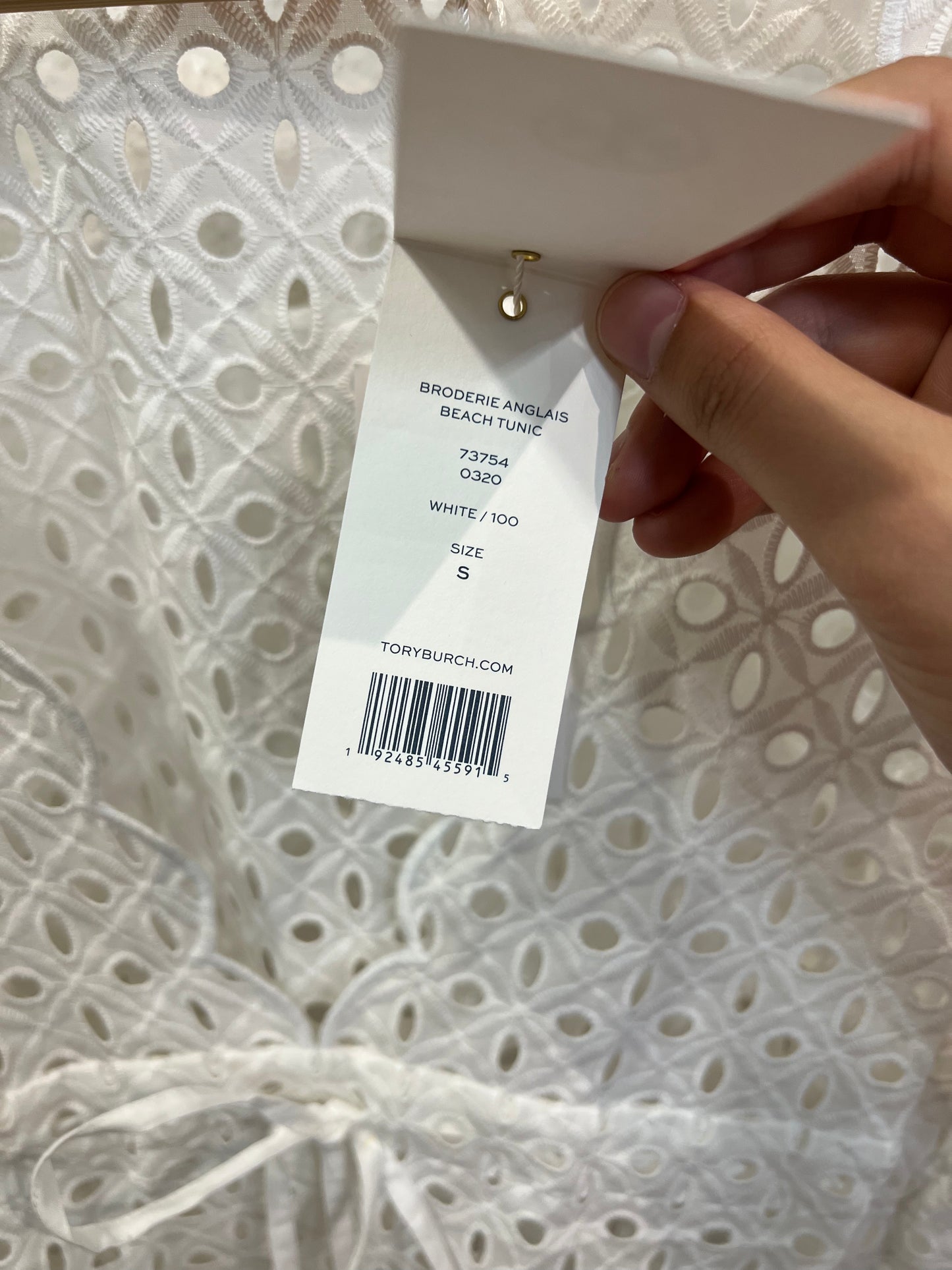 Tory Burch White Eyelet Cover Up