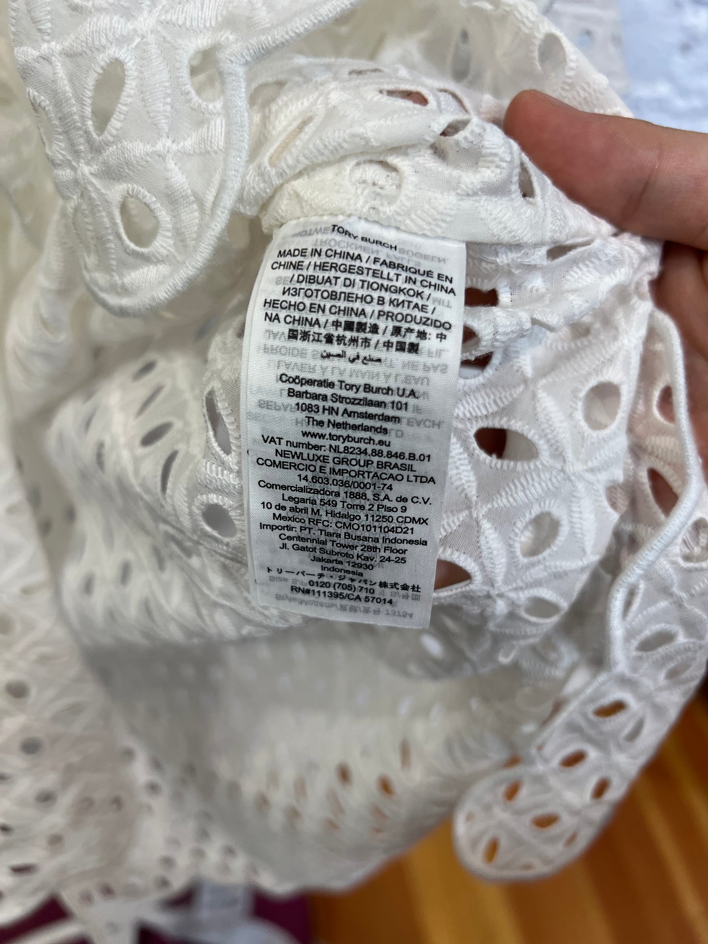 Tory Burch White Eyelet Cover Up