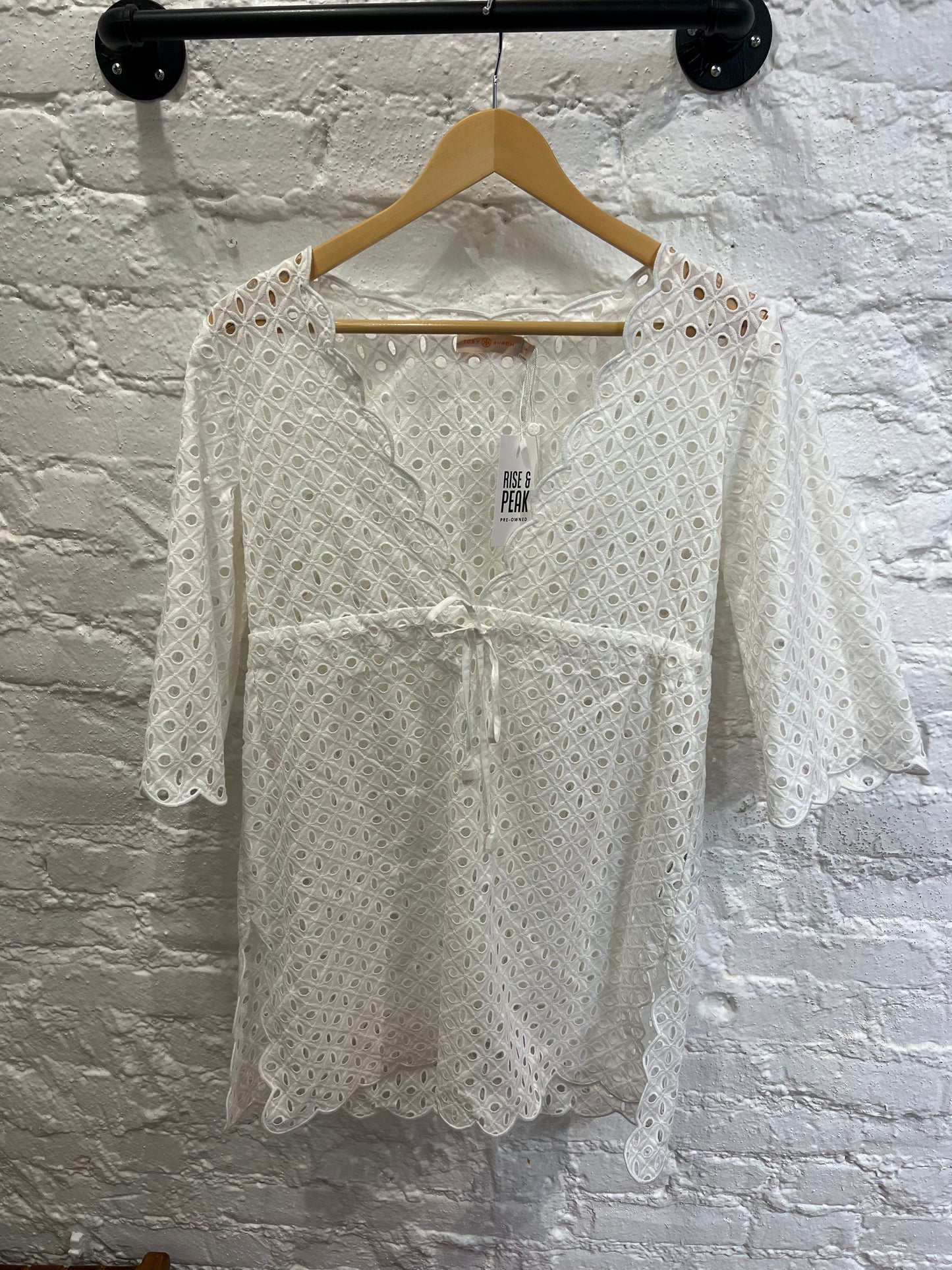 Tory Burch White Eyelet Cover Up