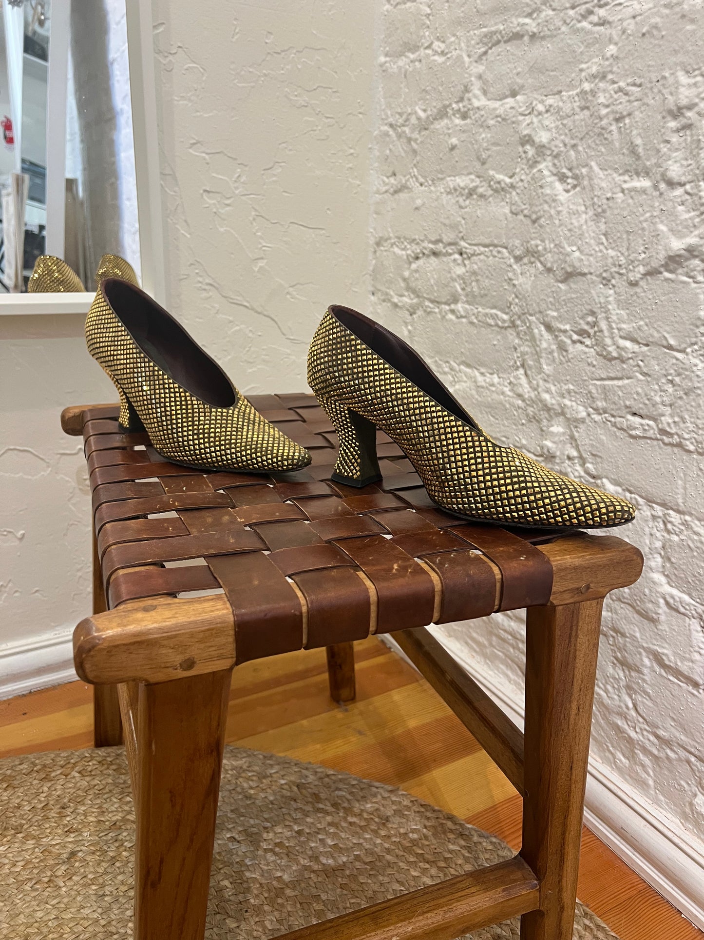 Bottega Veneta Almond Crystal-Embellished Pumps