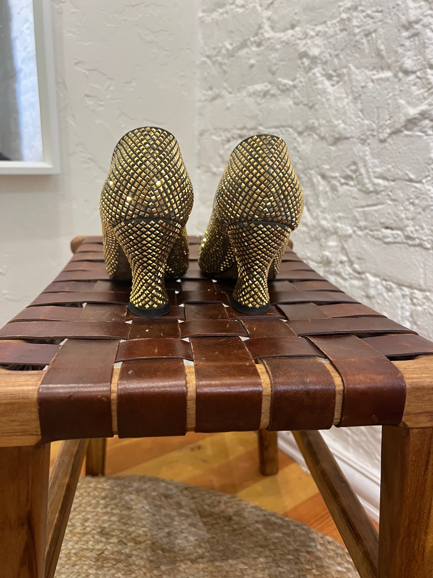 Bottega Veneta Almond Crystal-Embellished Pumps
