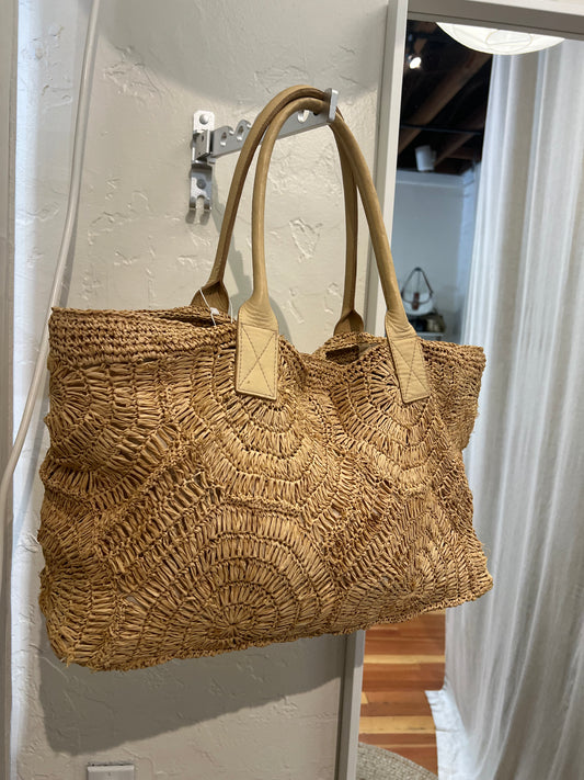 Flora Bella Byblos Crochet Raffia Bag