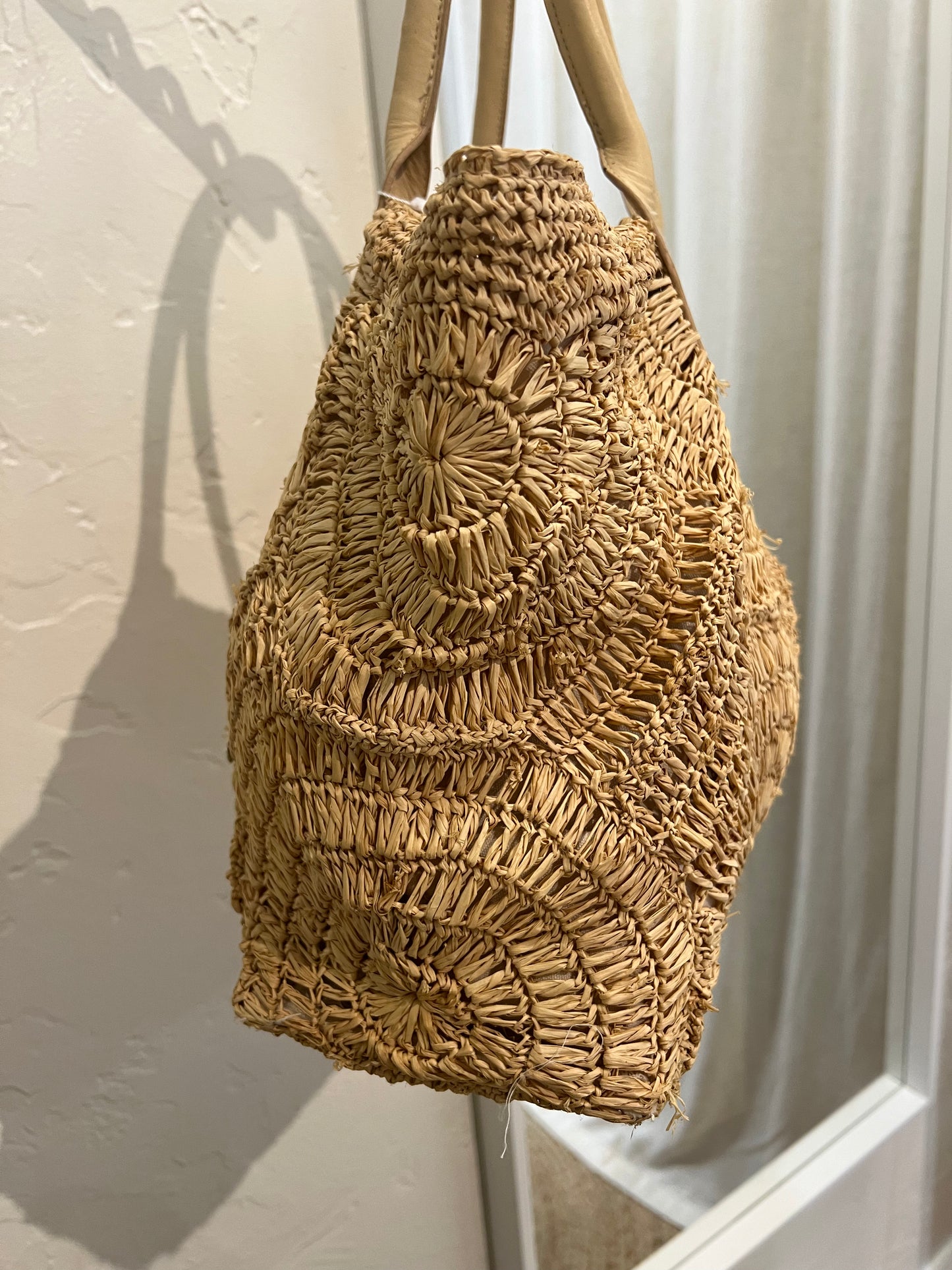 Flora Bella Byblos Crochet Raffia Bag
