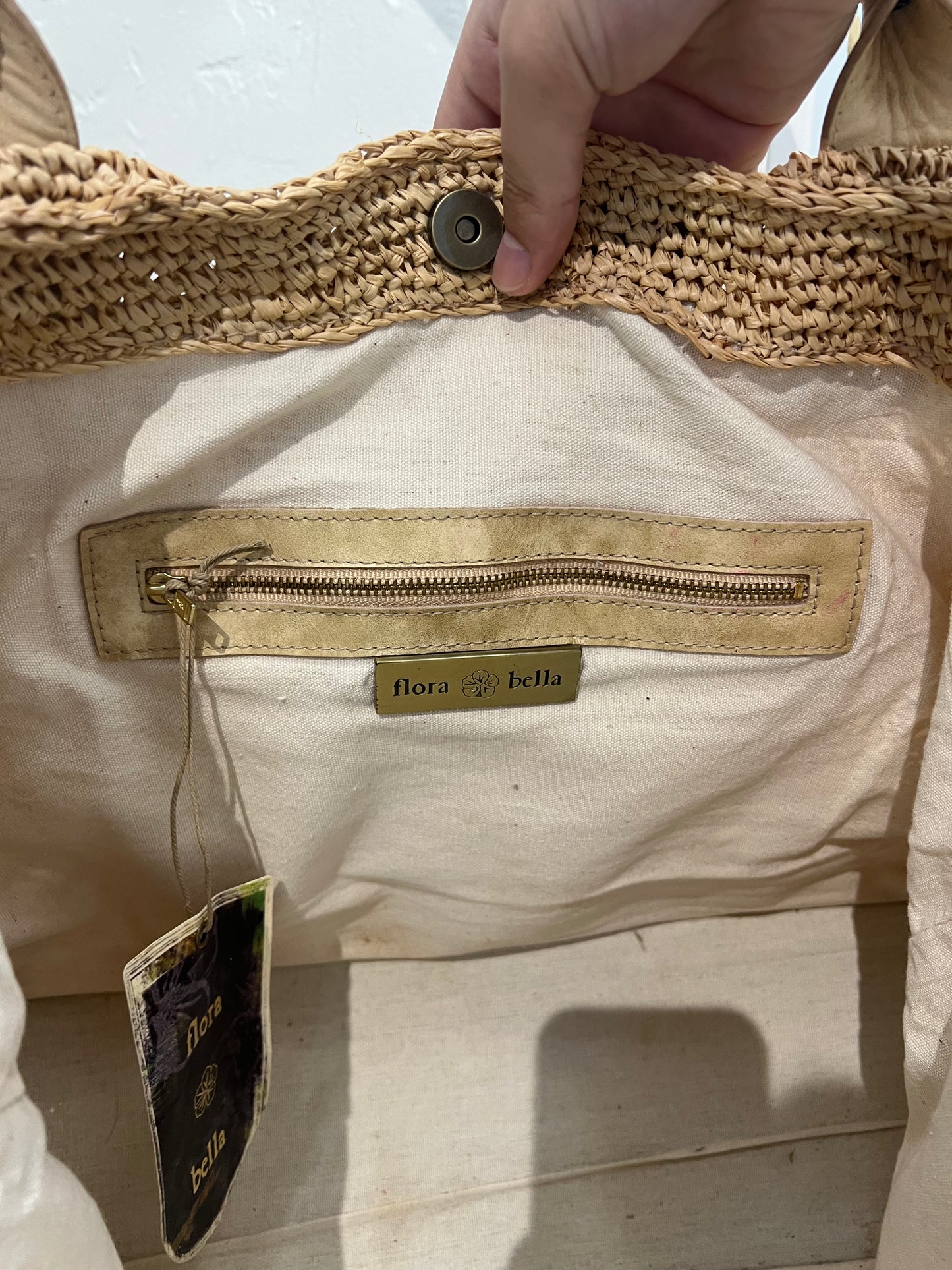 Flora Bella Byblos Crochet Raffia Bag