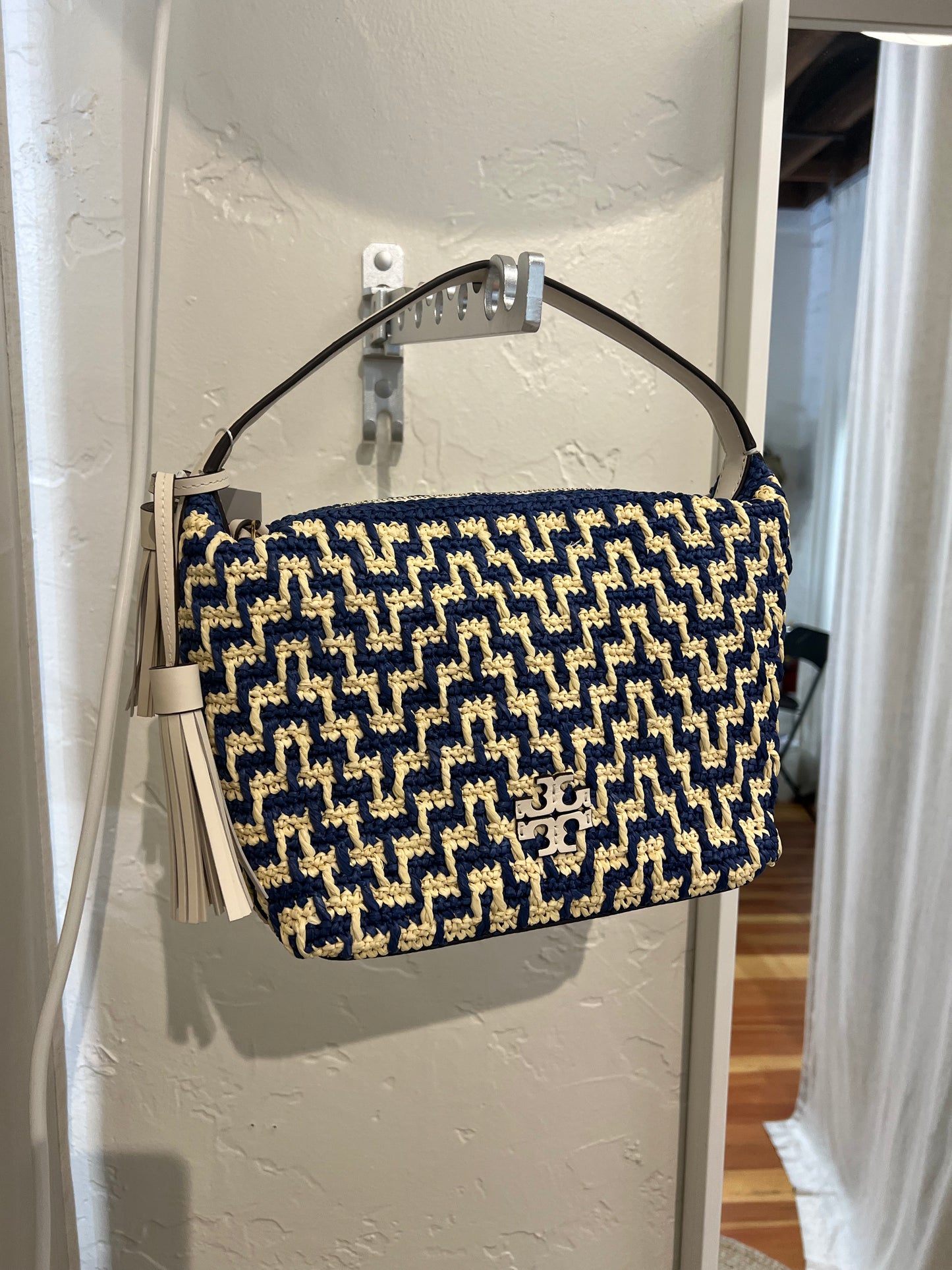 Tory Burch Thea Straw Shoulder Bag