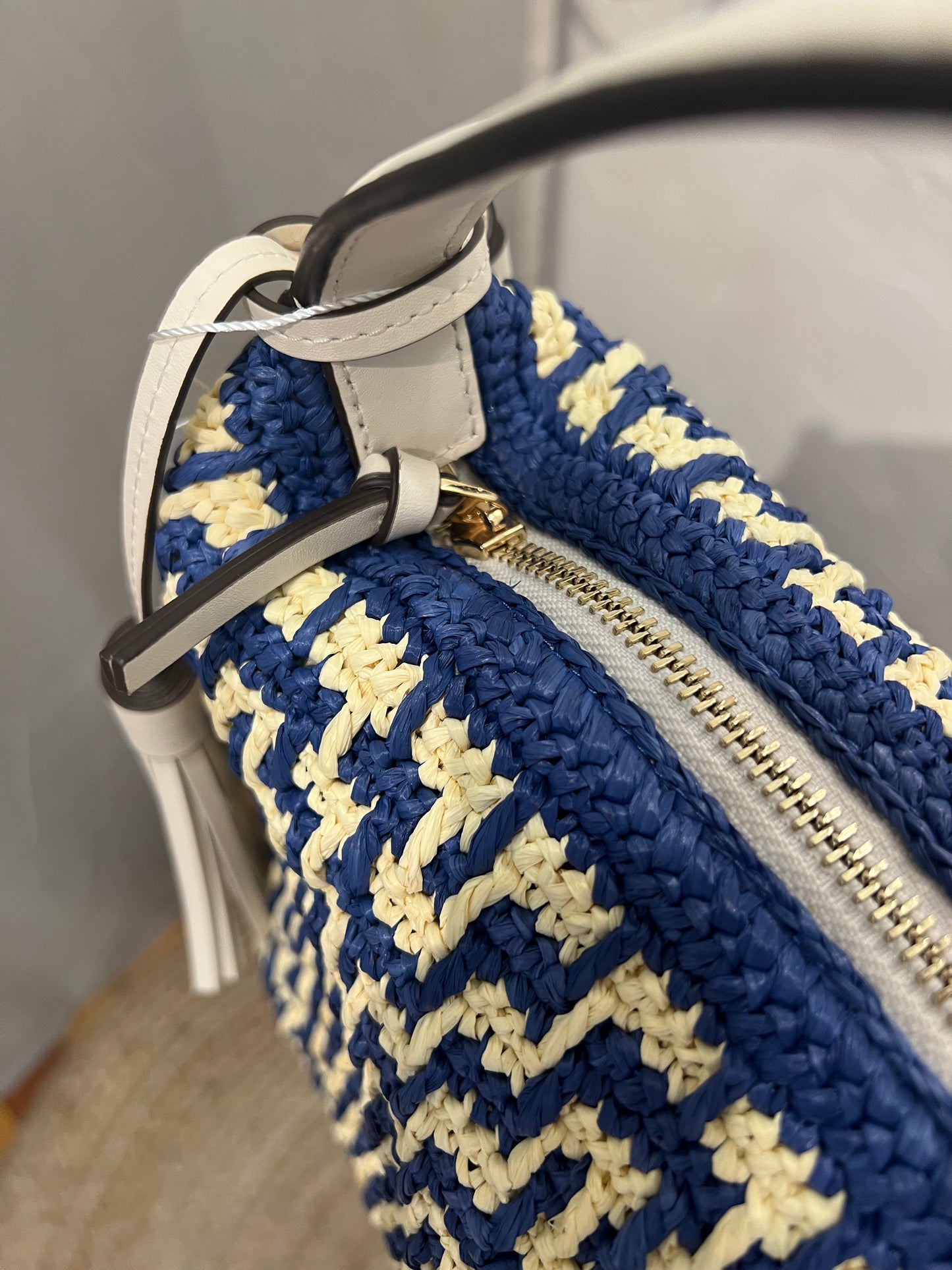 Tory Burch Thea Straw Shoulder Bag
