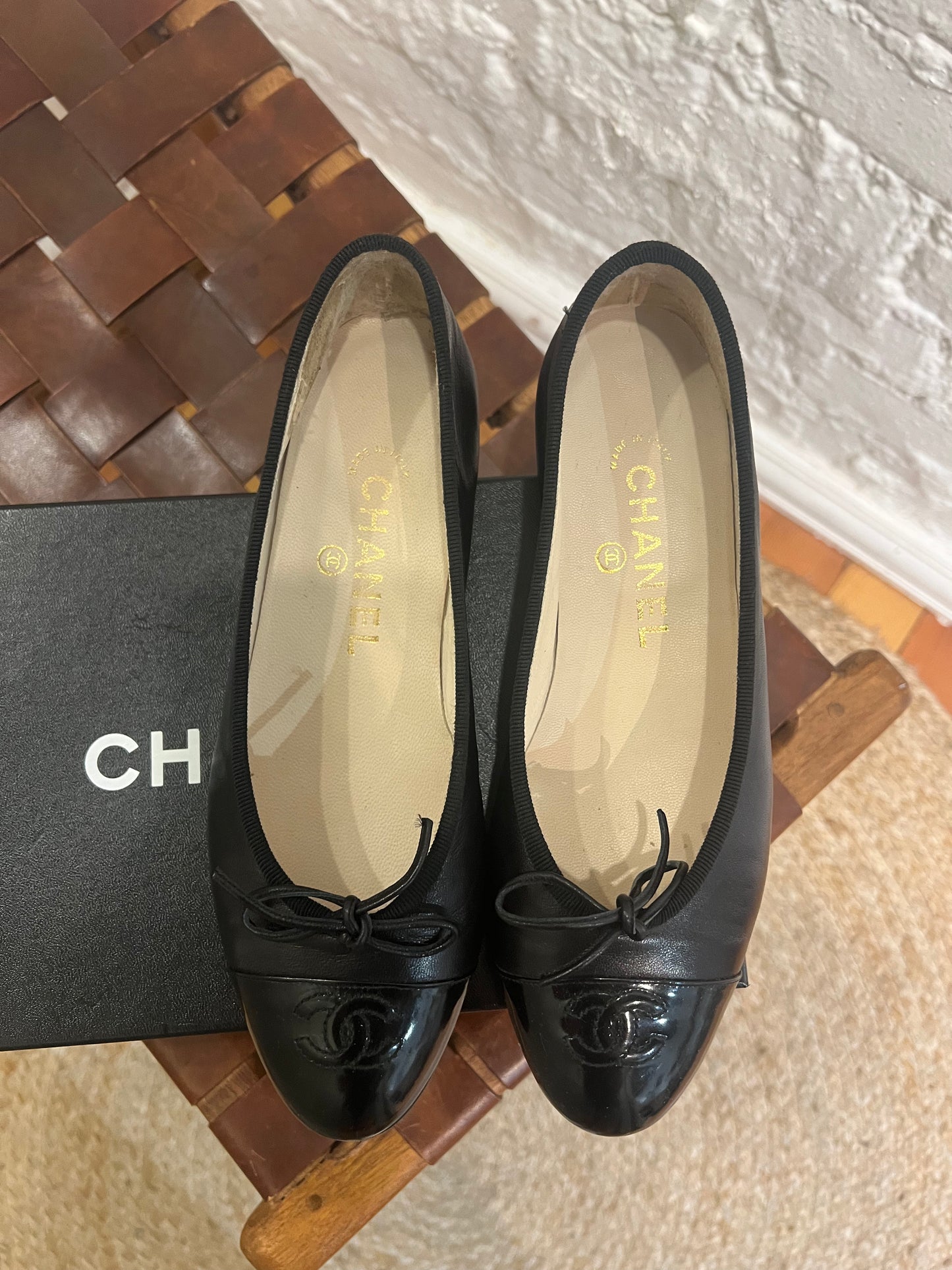 Chanel Leather Ballet Flats