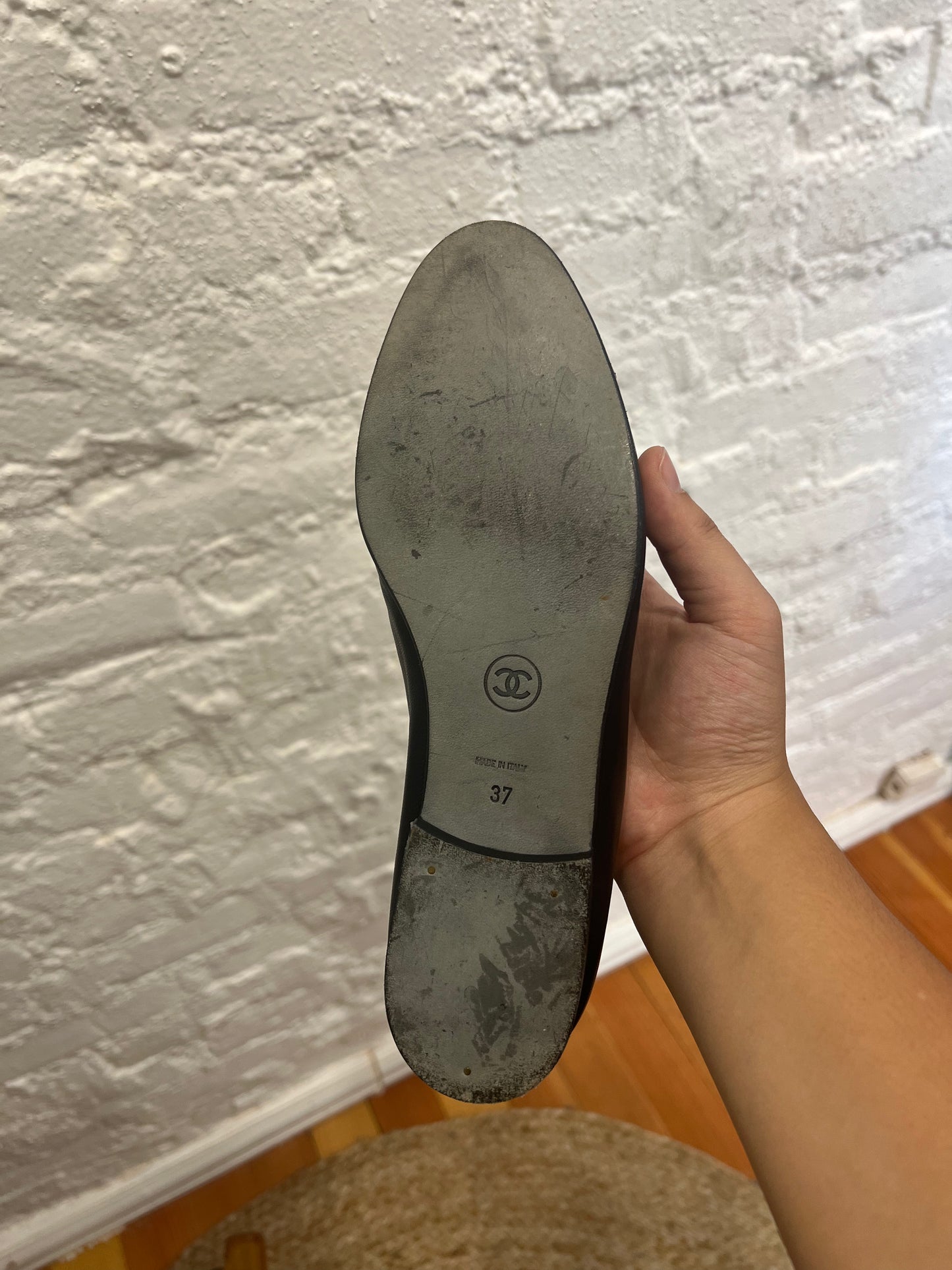 Chanel Leather Ballet Flats