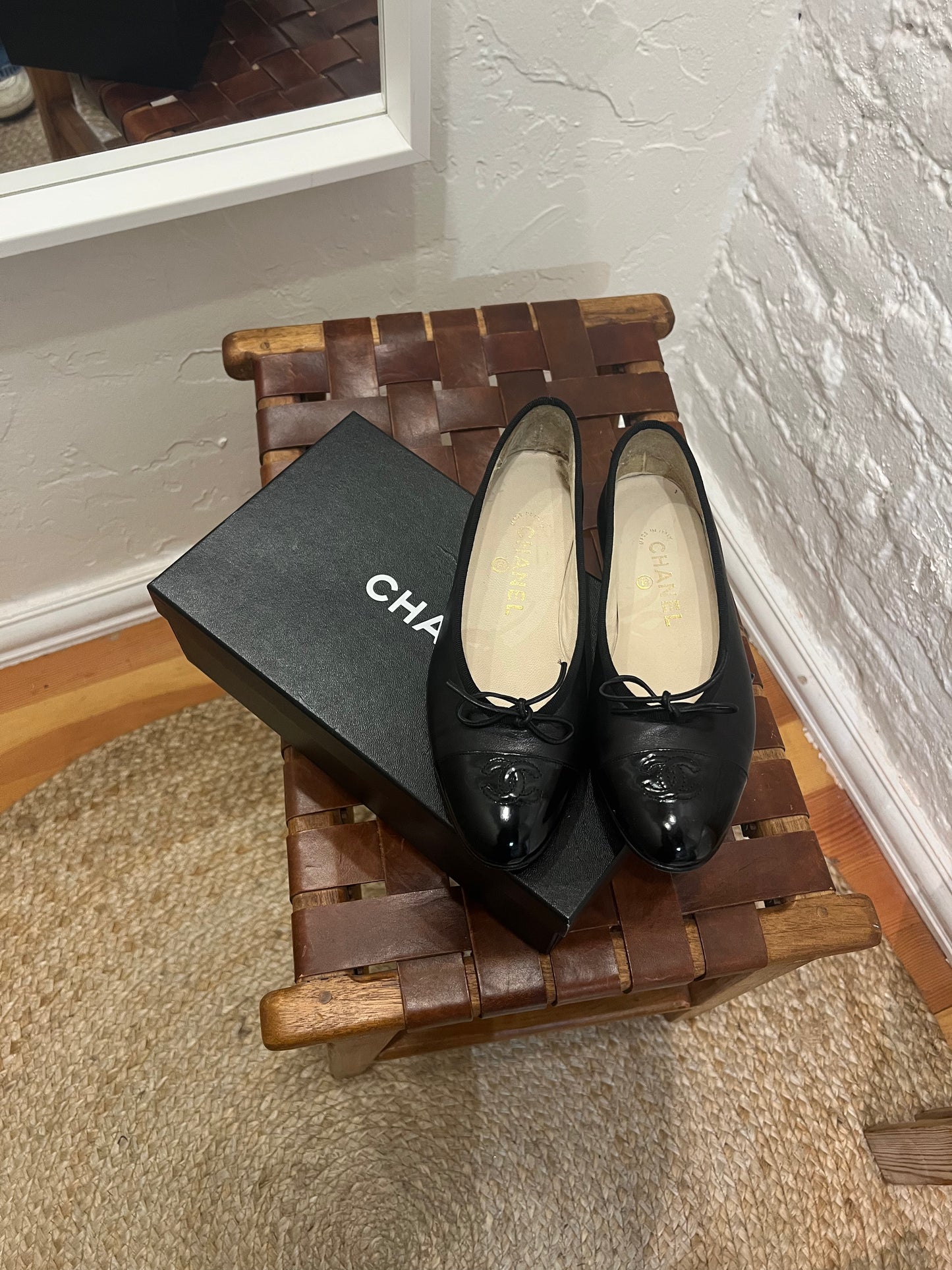 Chanel Leather Ballet Flats