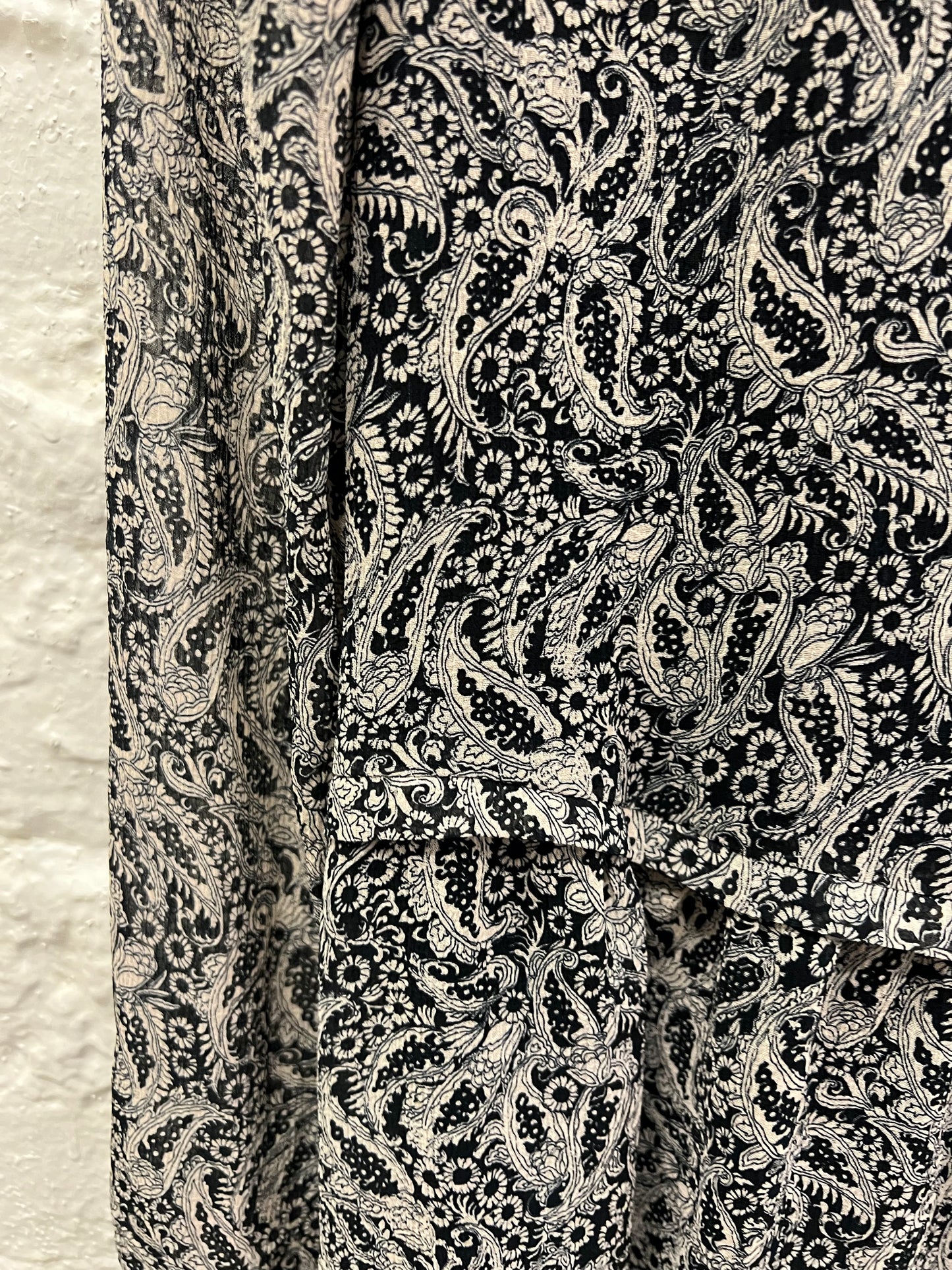 Sezane mock neck black floral dress