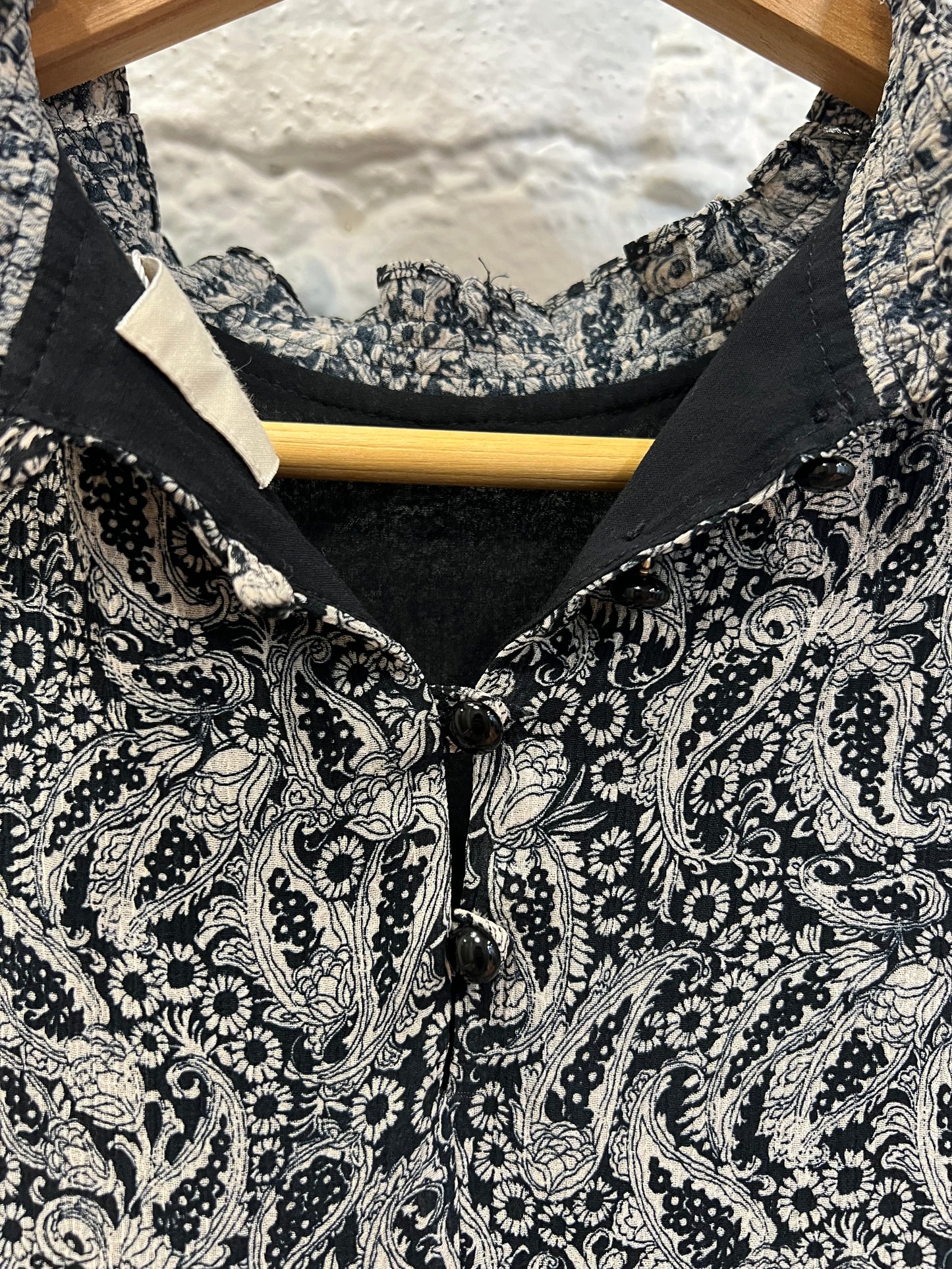 Sezane mock neck black floral dress