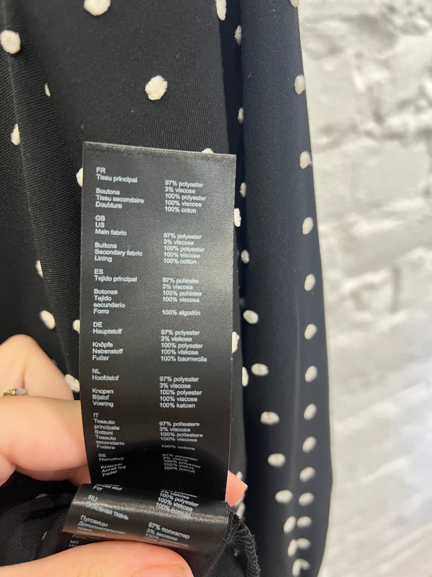 Maje black and white heart print dress