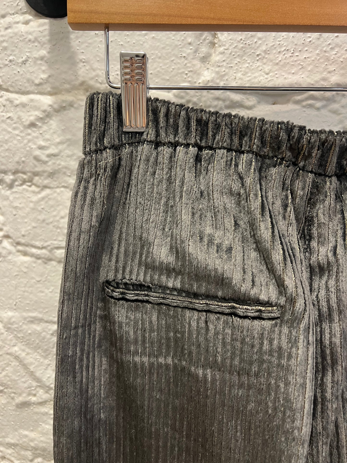 Peserico velvet striped pants