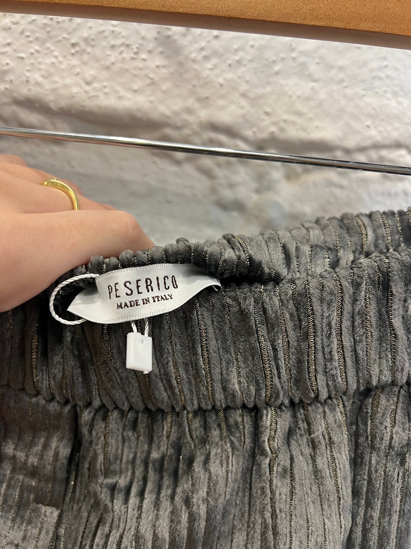 Peserico velvet striped pants