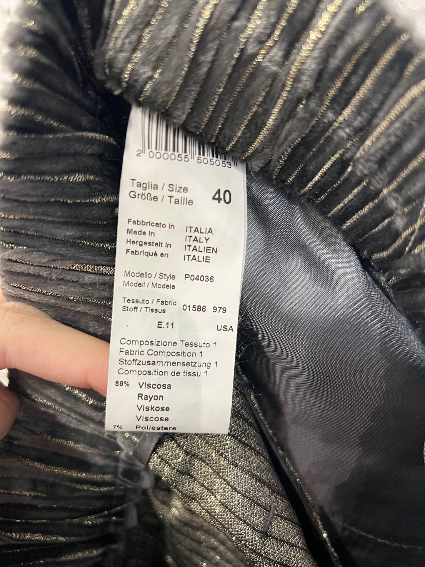 Peserico velvet striped pants