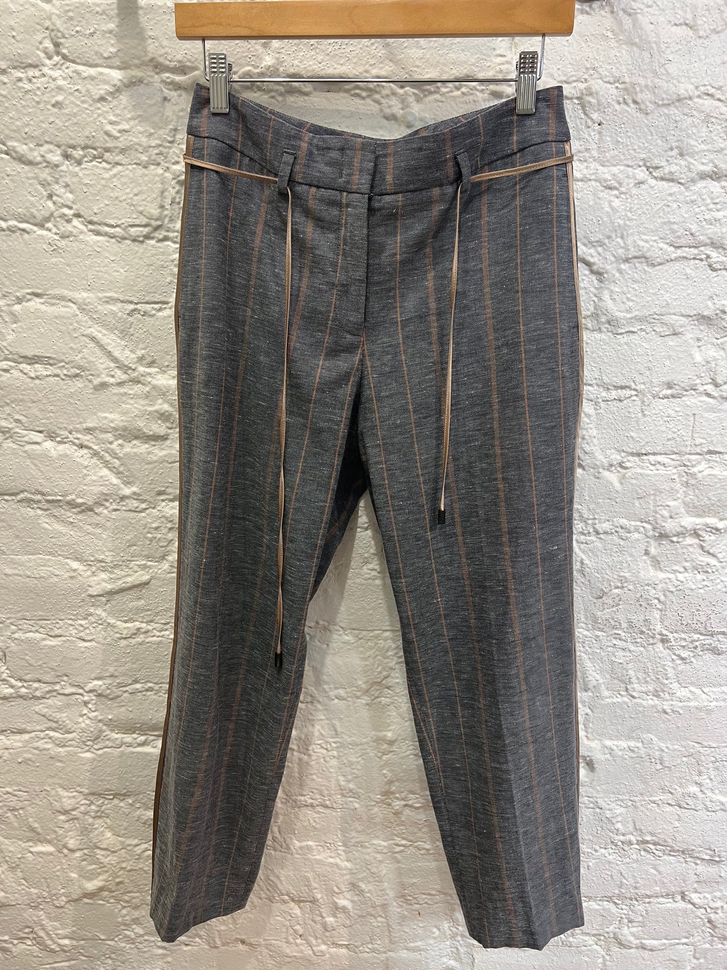Peserico grey striped pants