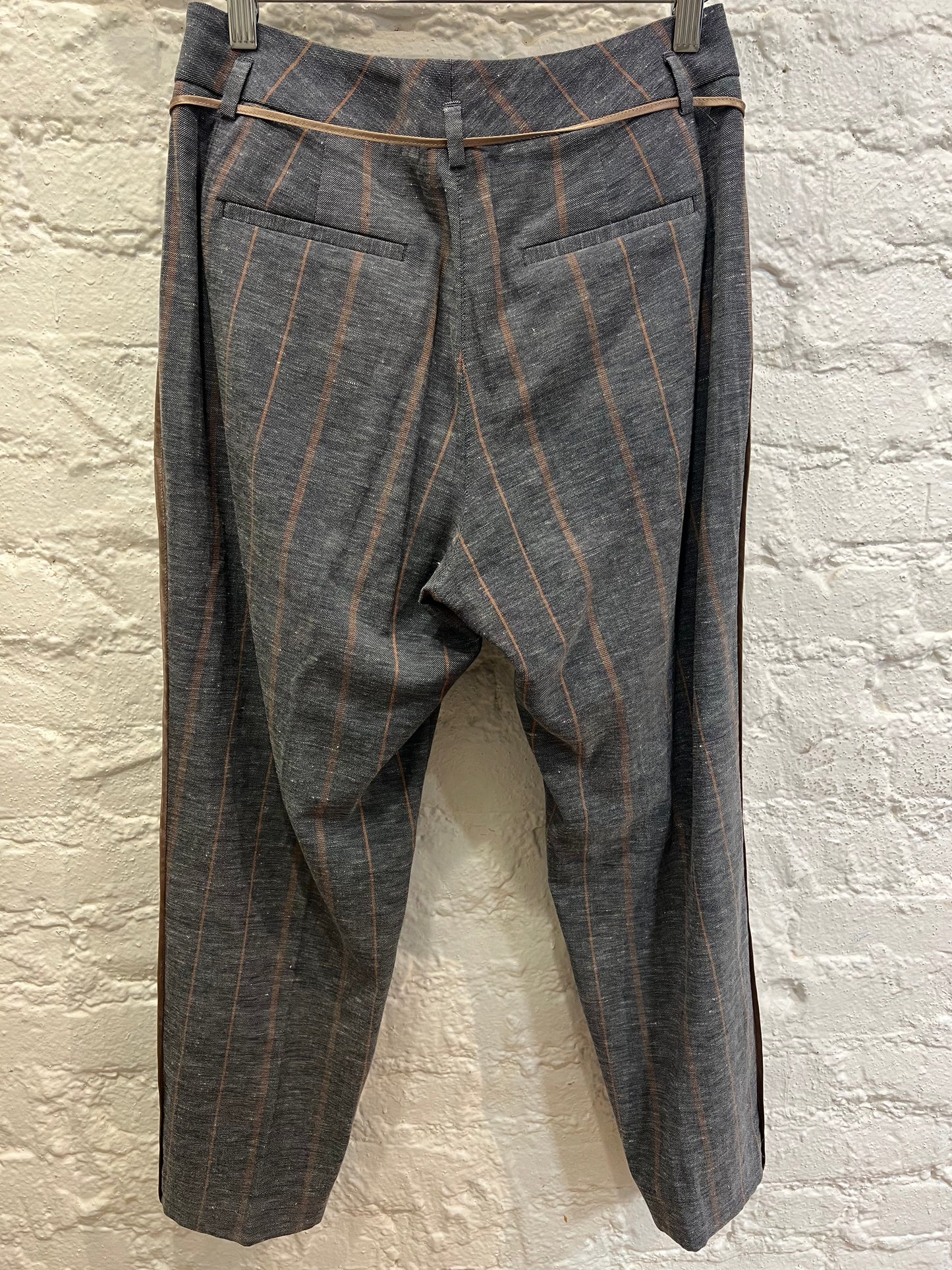 Peserico grey striped pants