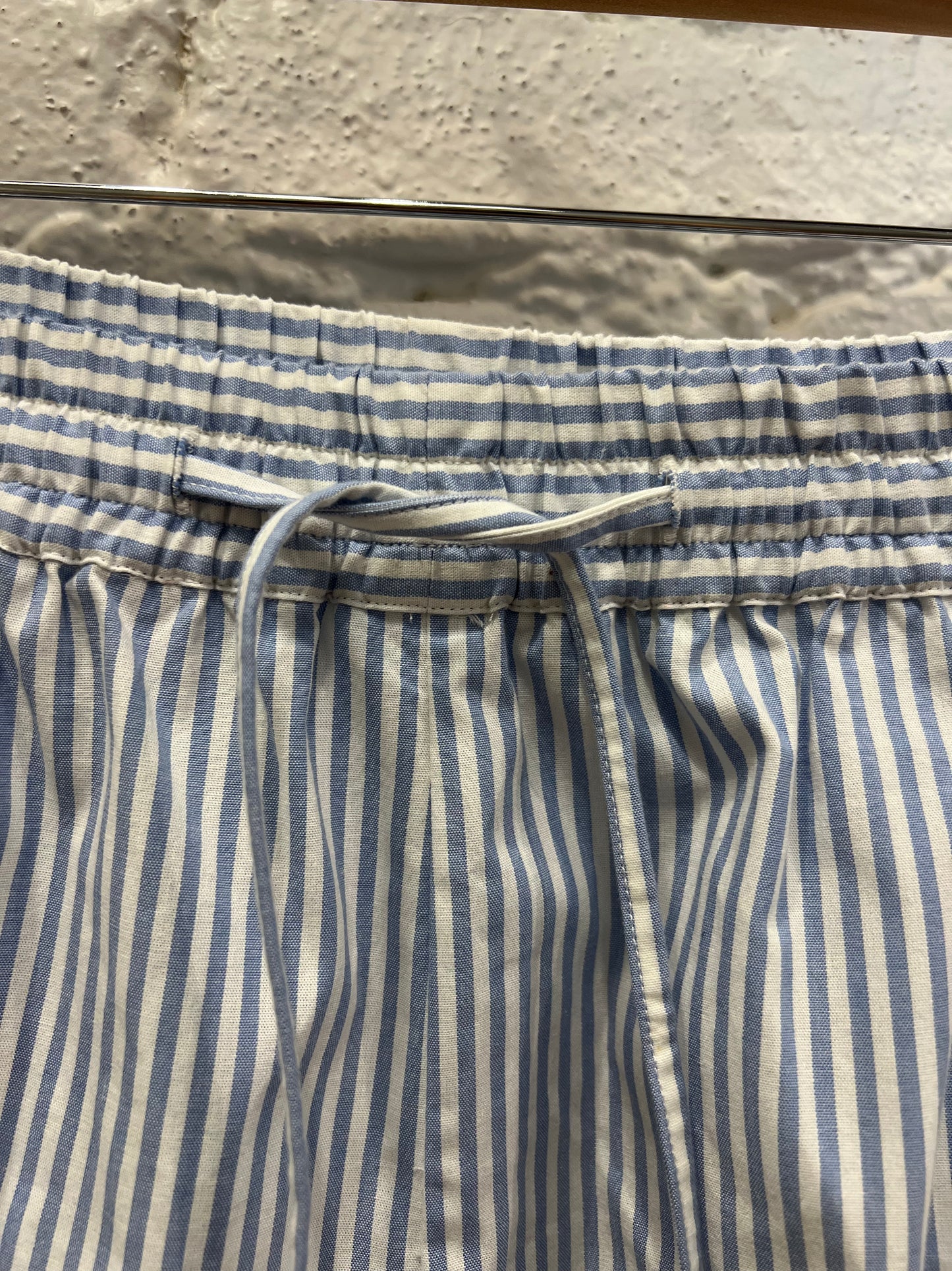 Sandro blue/white striped shorts