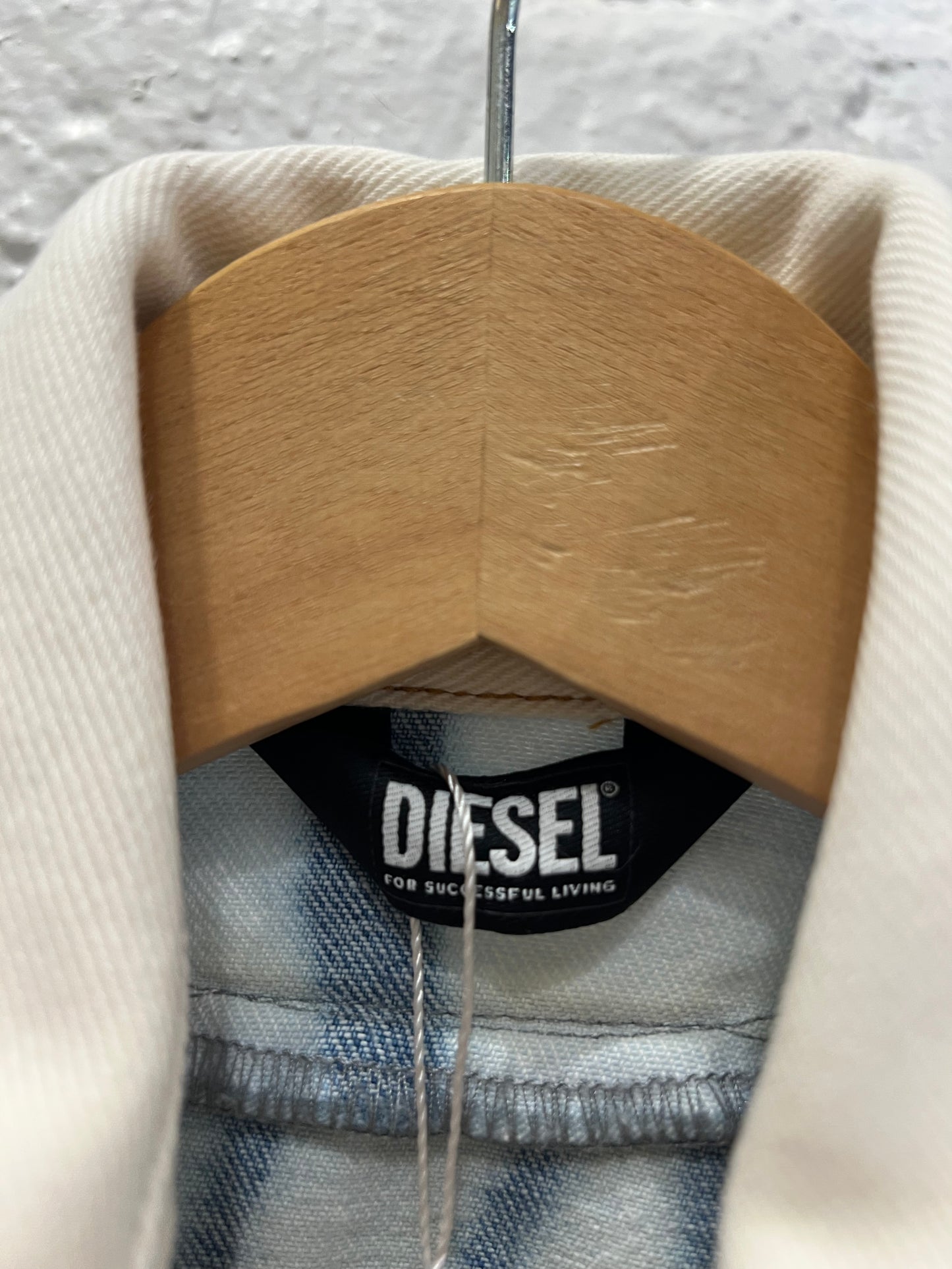 DIESEL denim light blue button down vest
