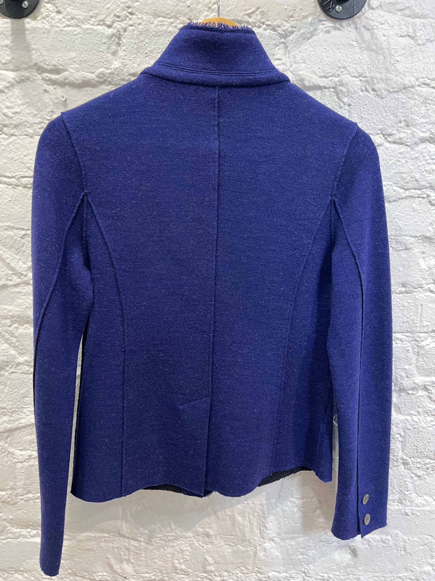 Eileen Fisher petite blue merino wool jacket