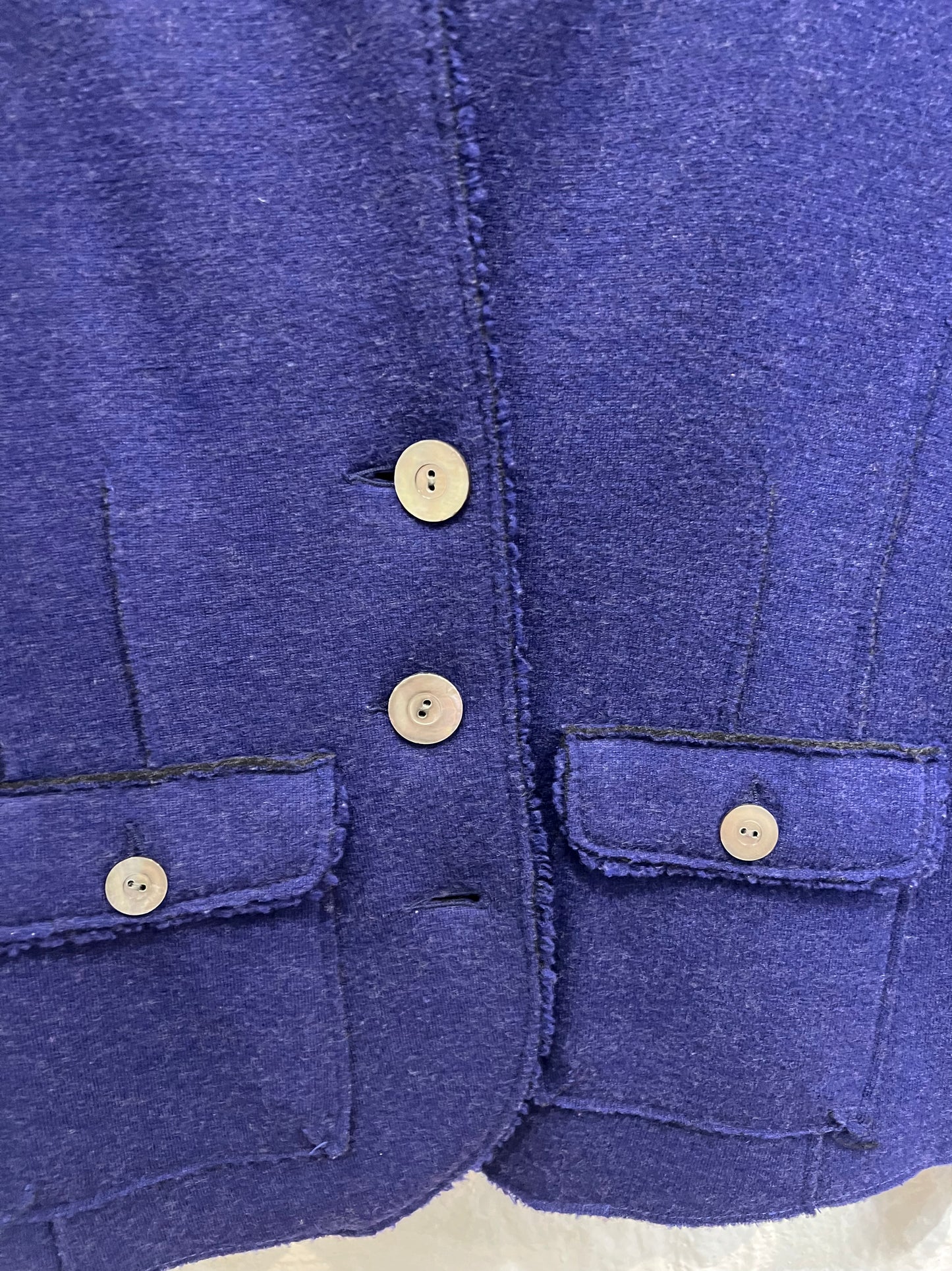 Eileen Fisher petite blue merino wool jacket