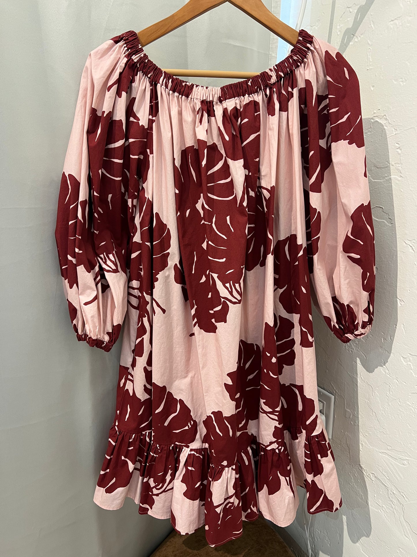 La Double J pink/burgundy floral dress