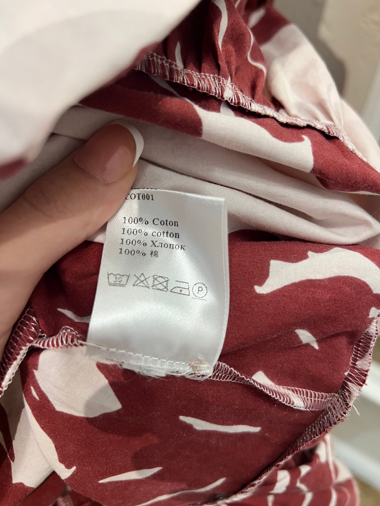 La Double J pink/burgundy floral dress