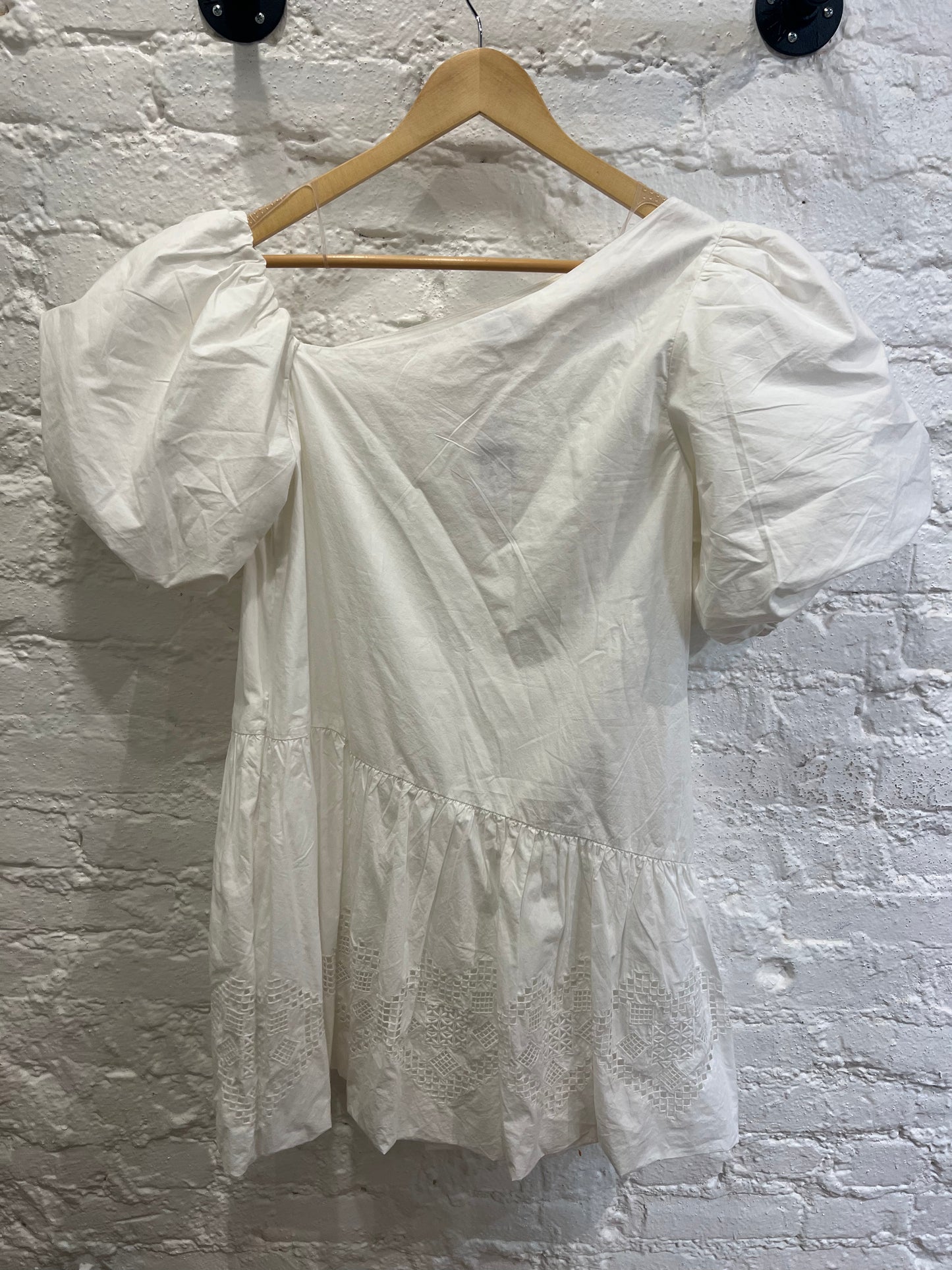 Rhode white puff shoulder dress