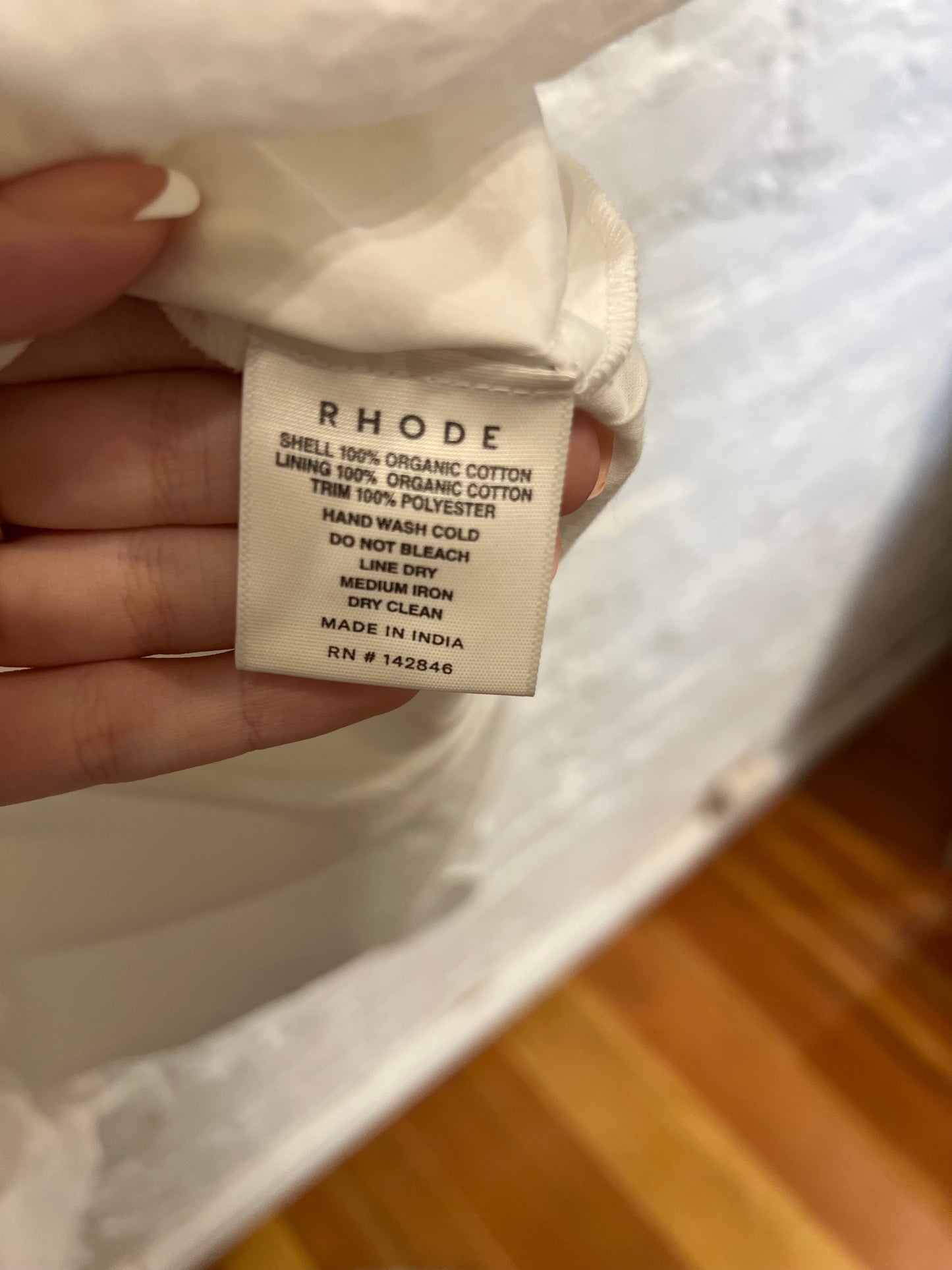 Rhode white puff shoulder dress
