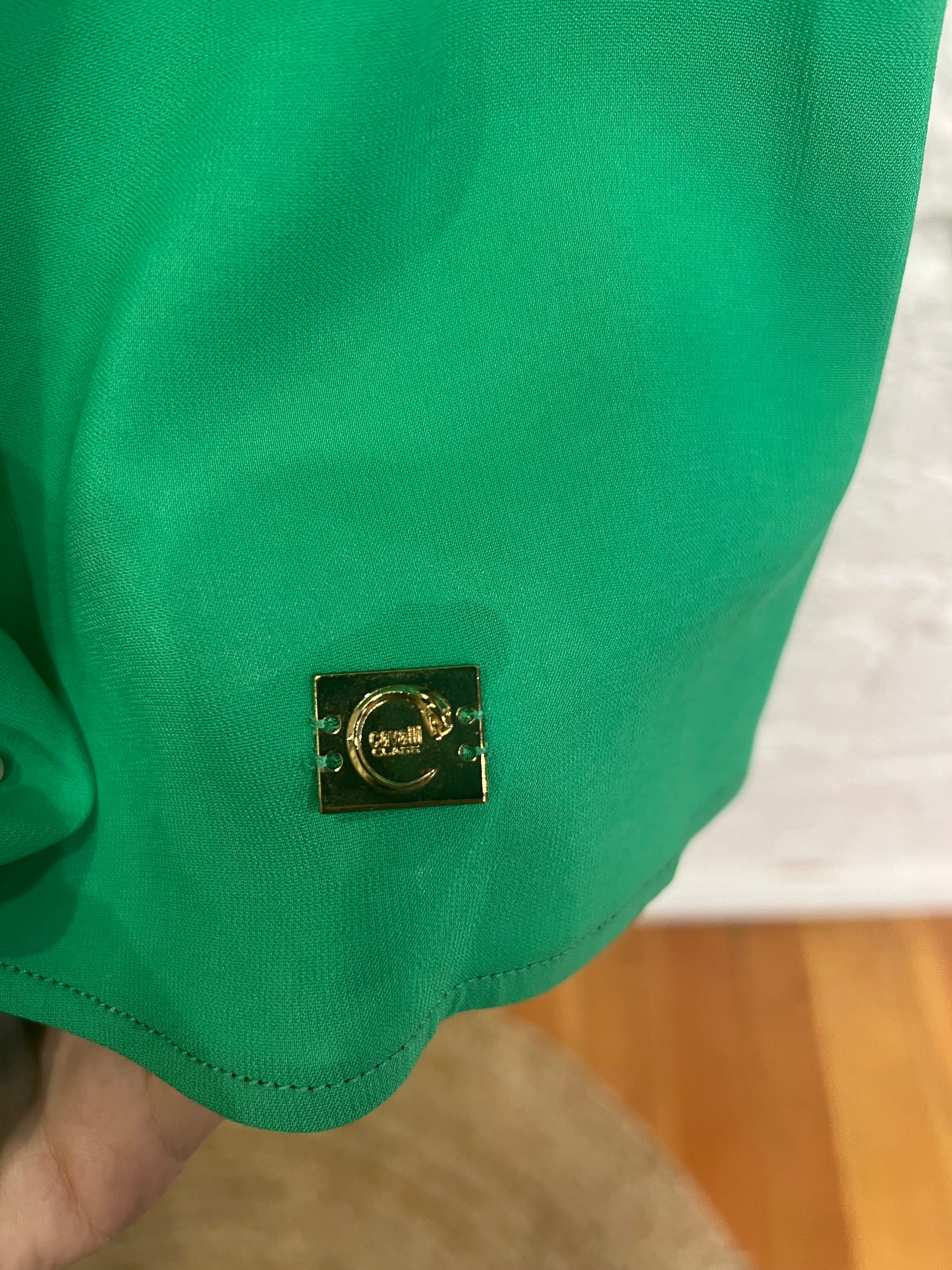 Cavalli Class green blouse