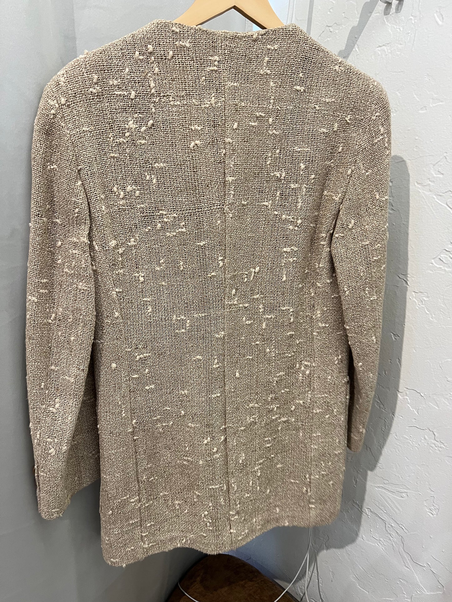 Fendi beige tweed blazer