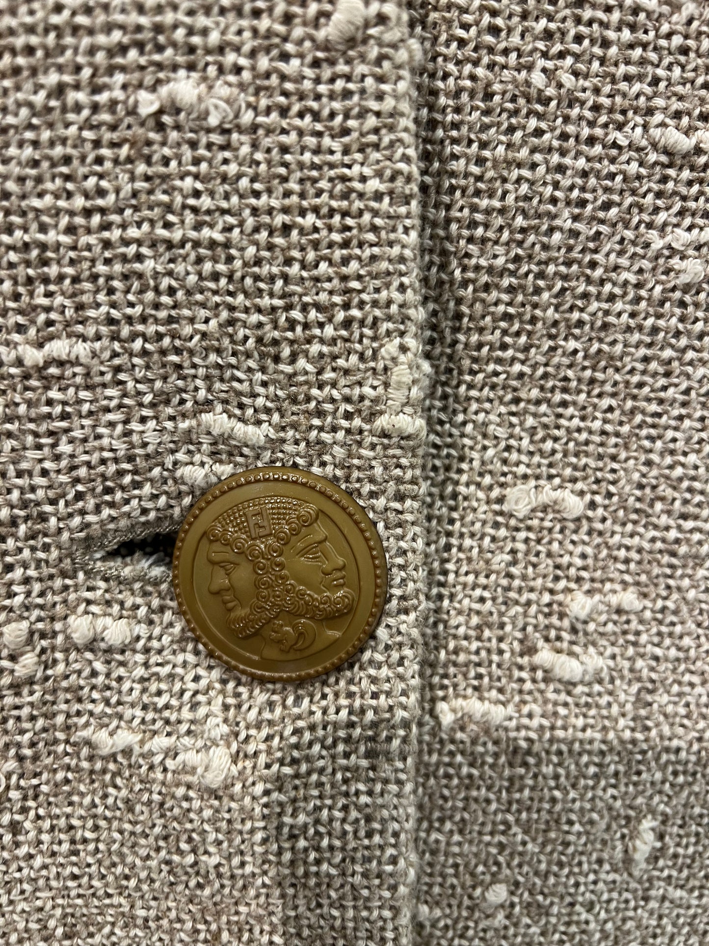 Fendi beige tweed blazer