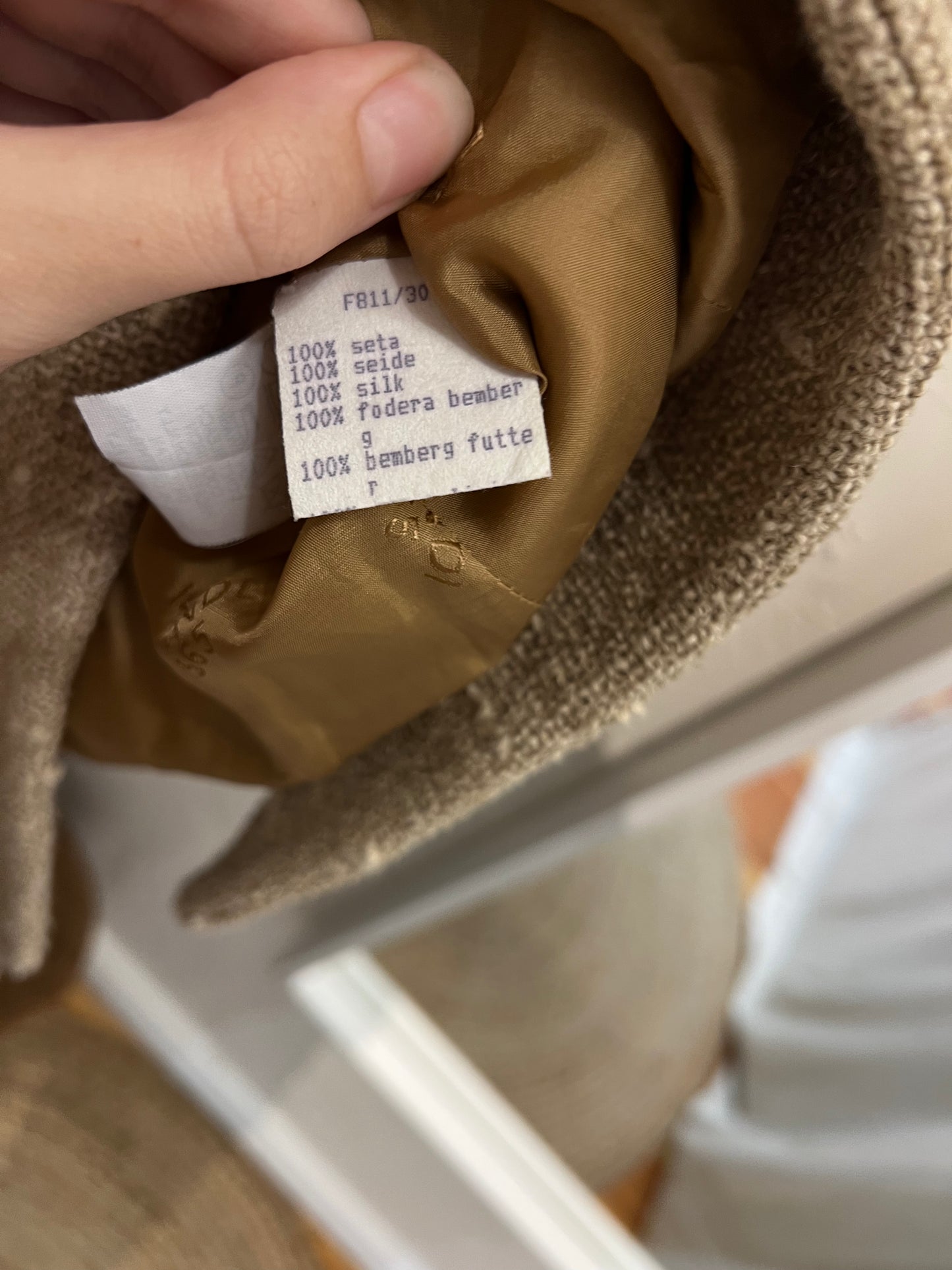 Fendi beige tweed blazer