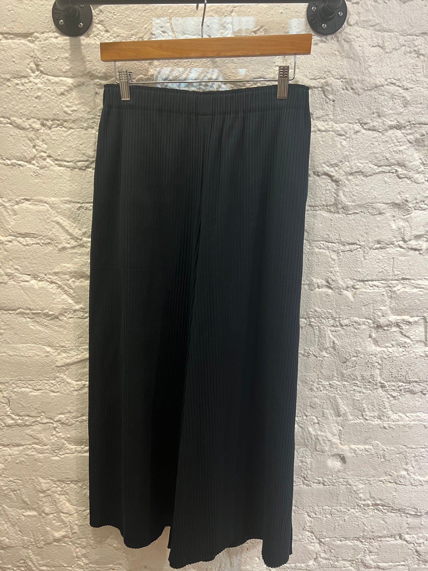 Issey Miyake black pleated pants