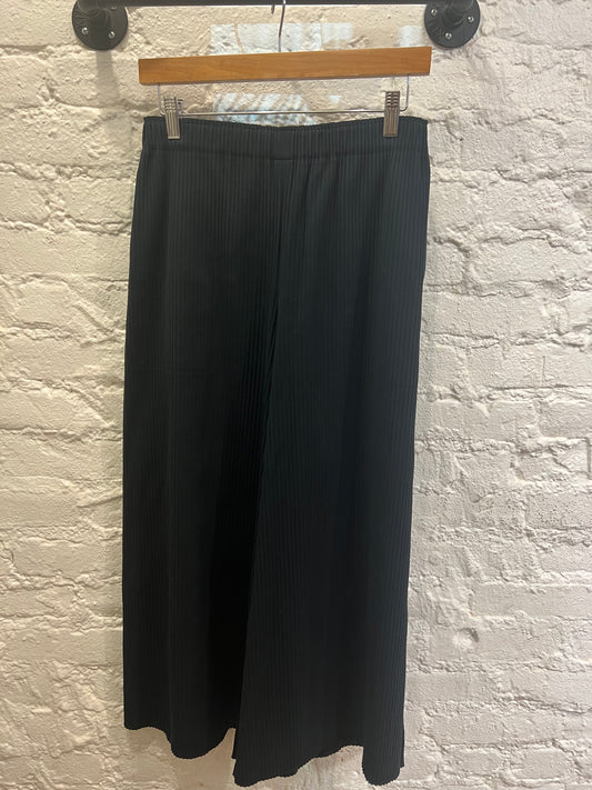 Issey Miyake black pleated pants